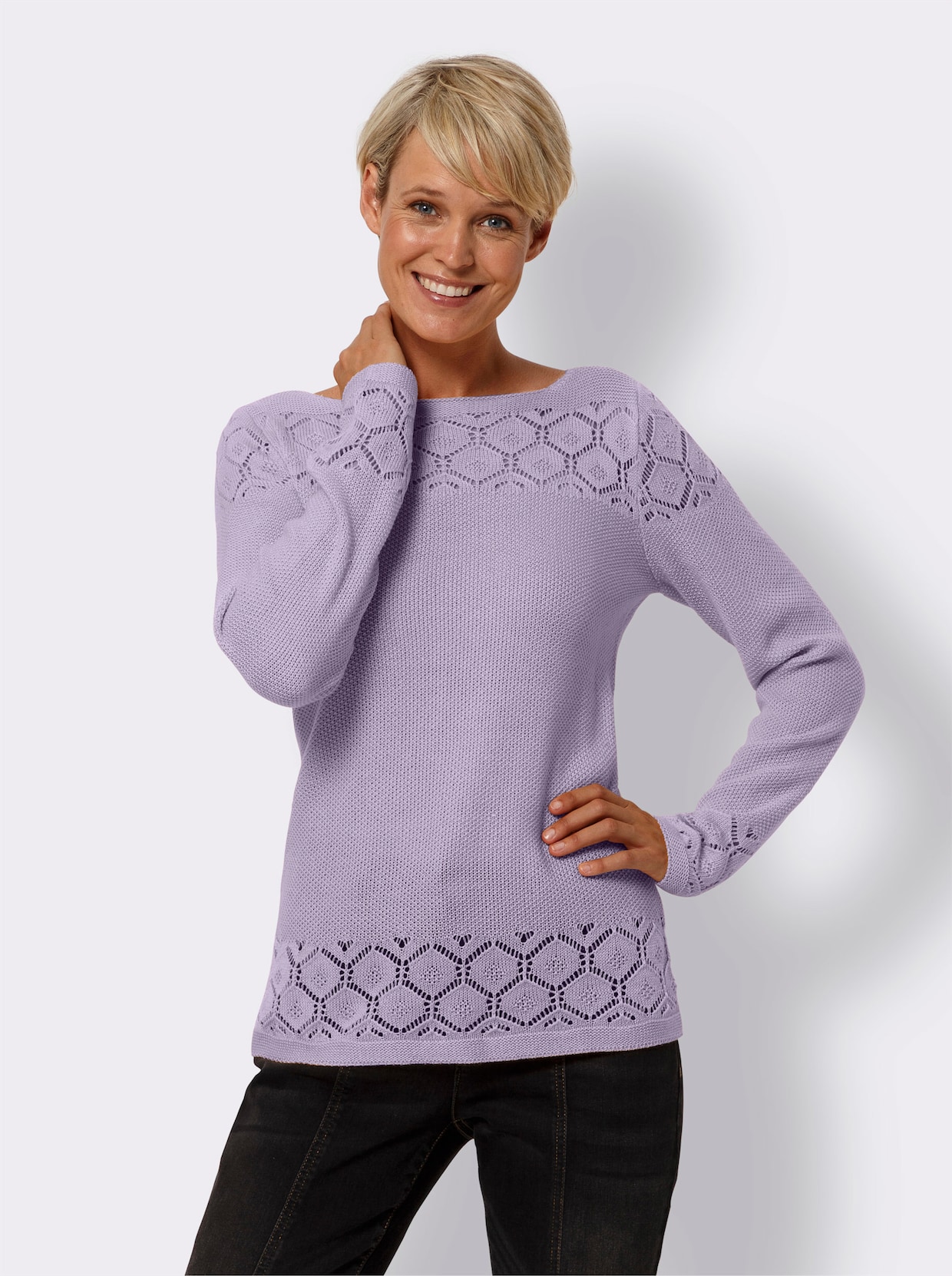 Pullover met lange mouwen - lila