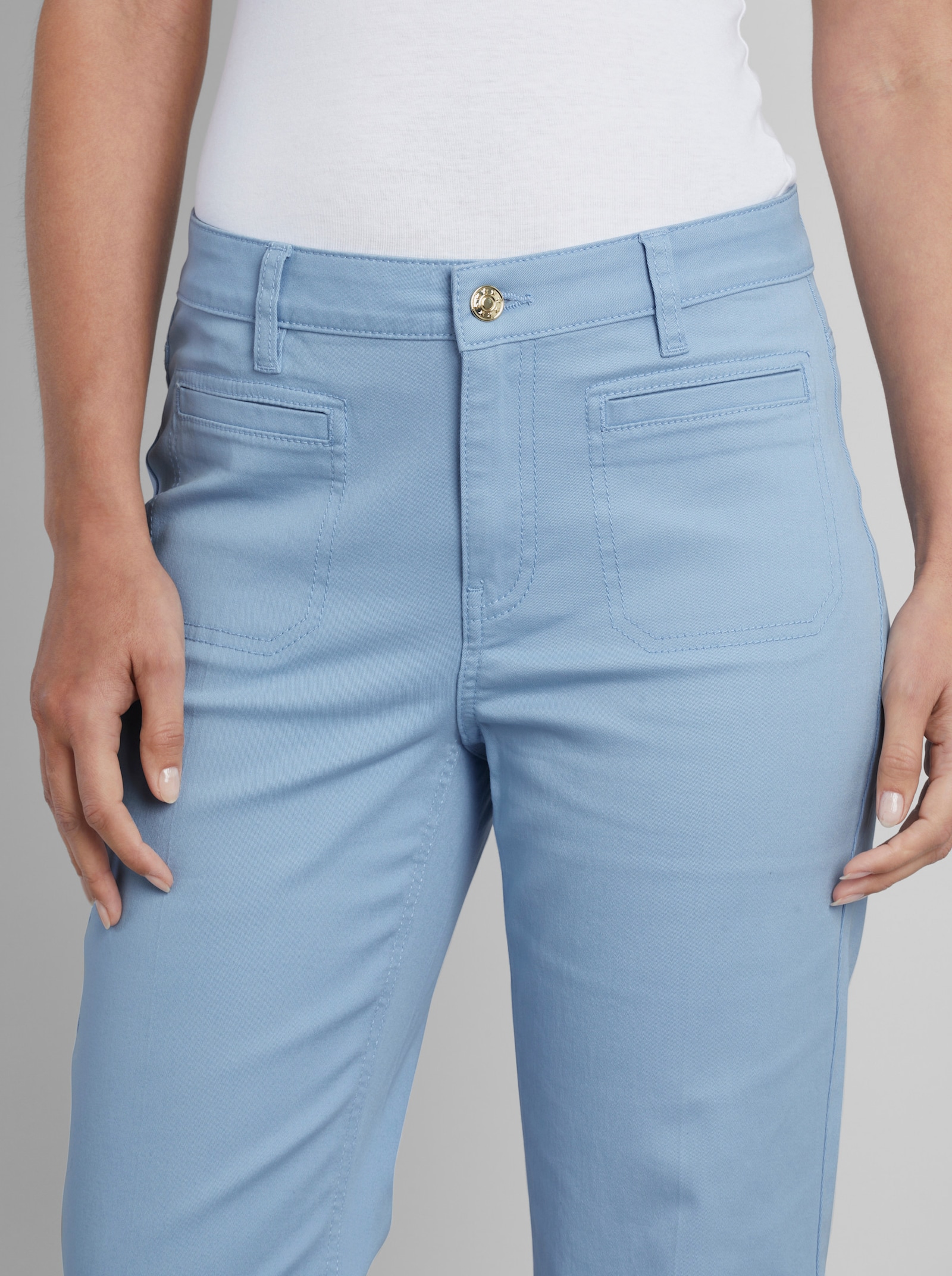 heine 7/8-Hose mit figurfreundlichen Bügelfalten - eisblau