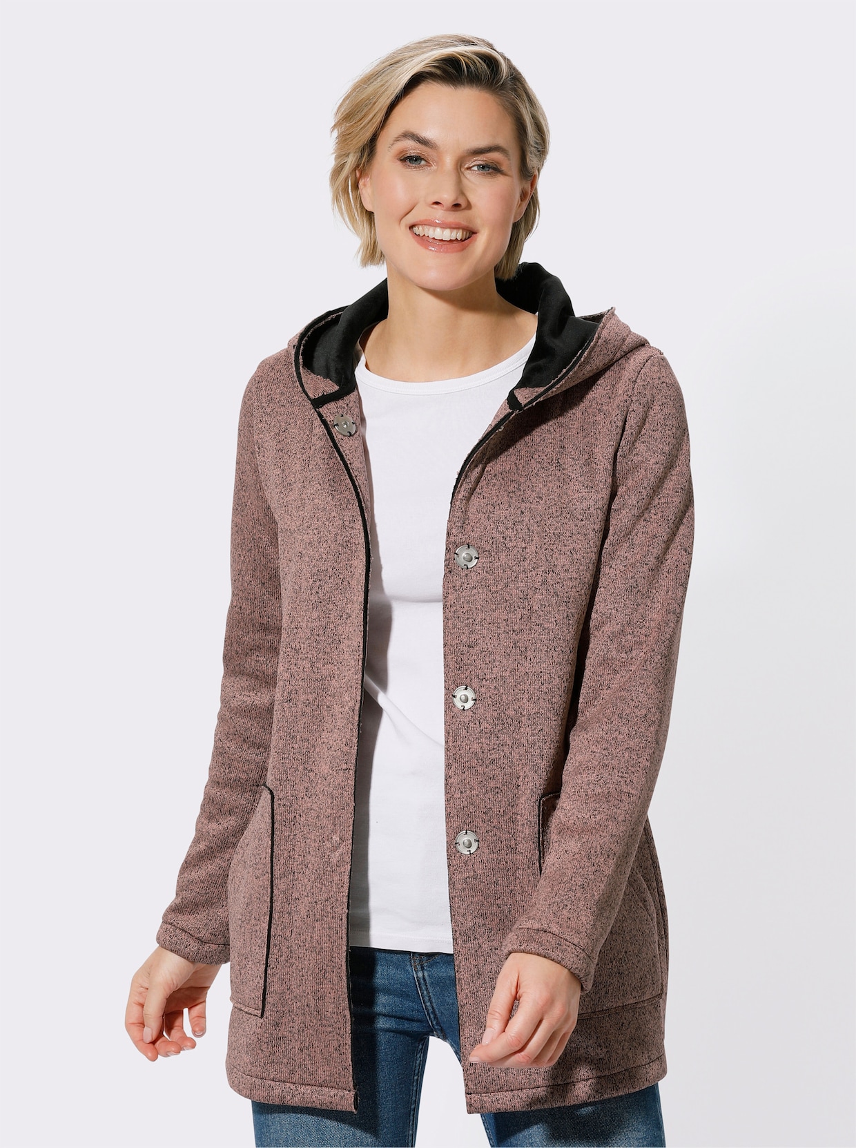 Übergangsjacke - rosenholz-meliert