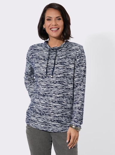 Winter-Shirt - marine-bedruckt