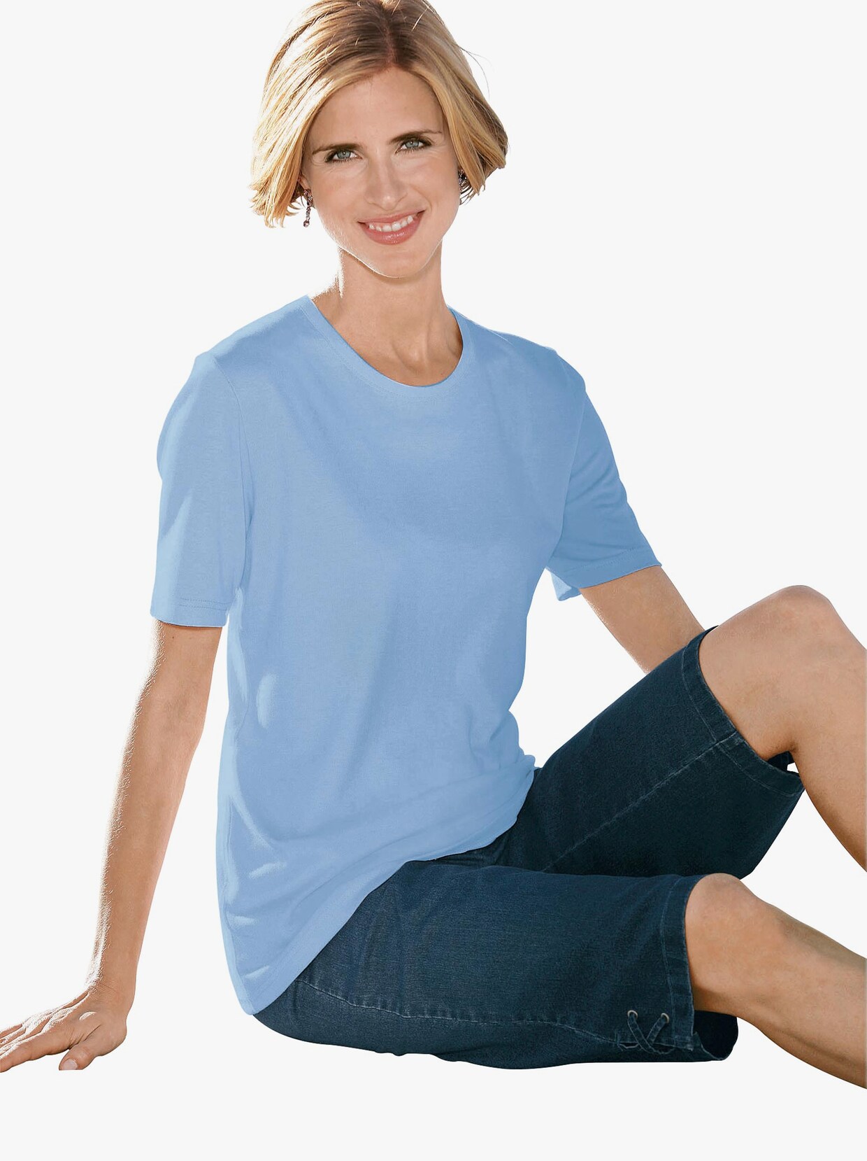 Tričko s krátkým rukávem - modrá