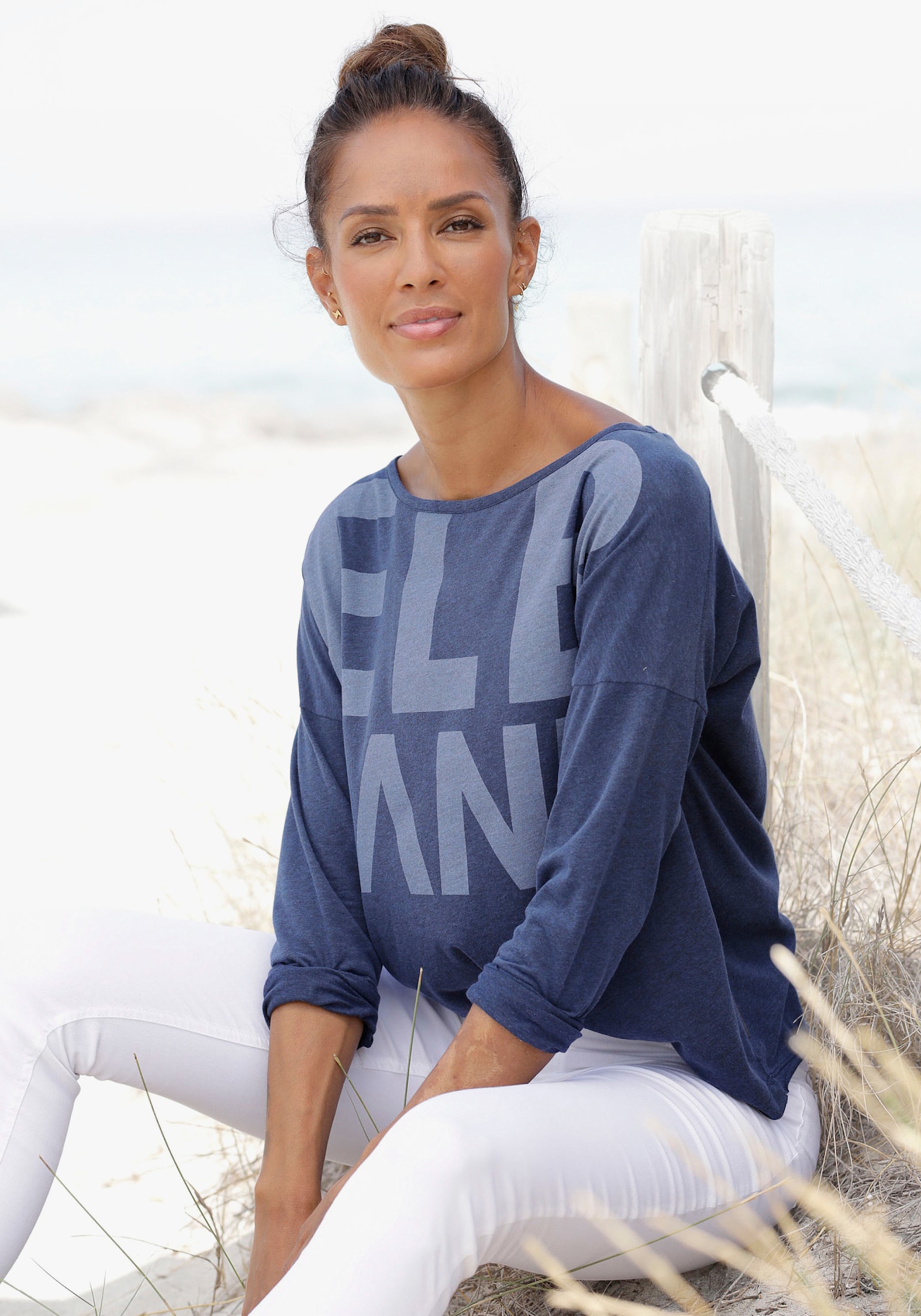 Elbsand Shirt met lange mouwen - marine