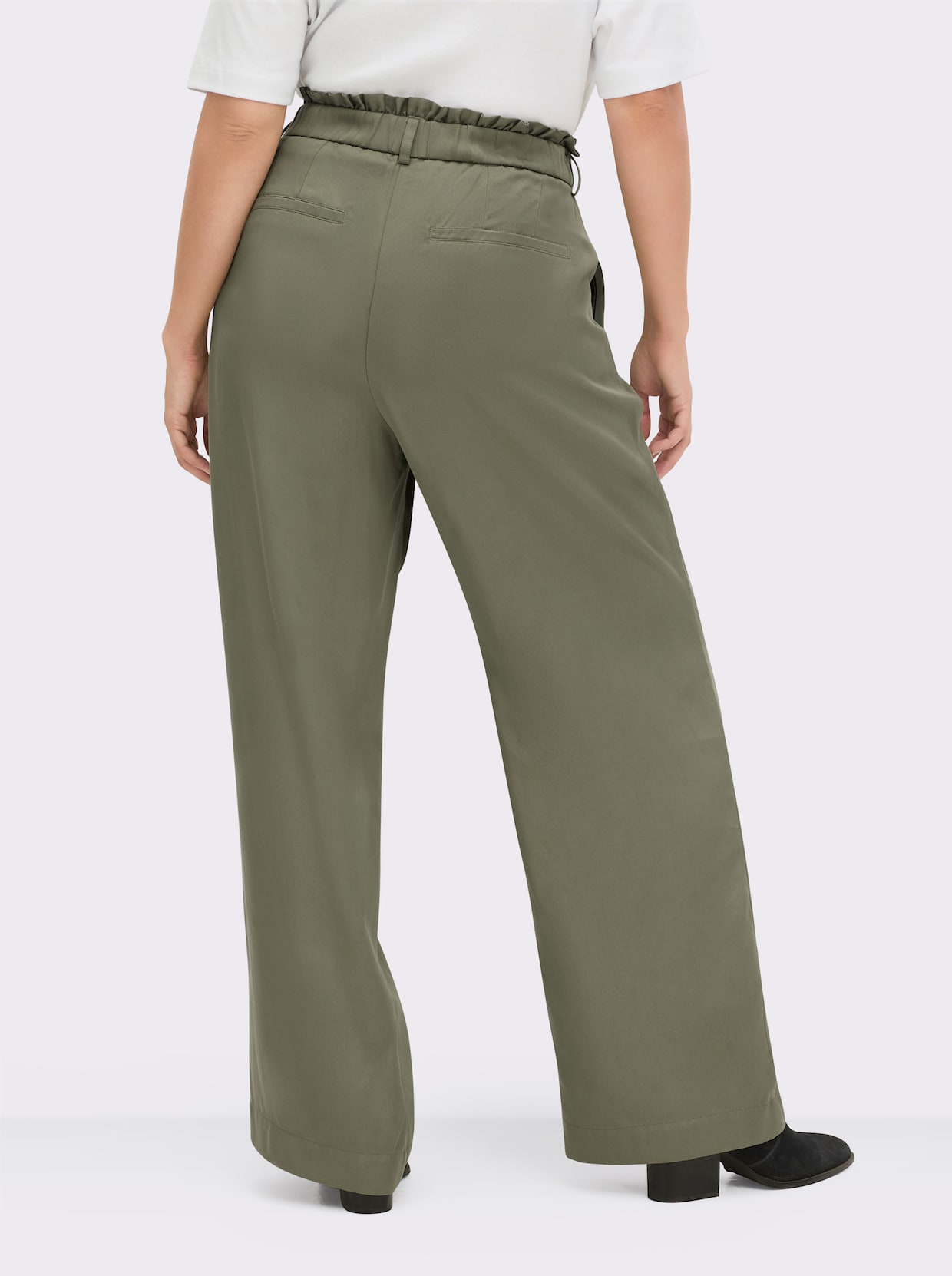 sheego Paperbag-Hose - khaki