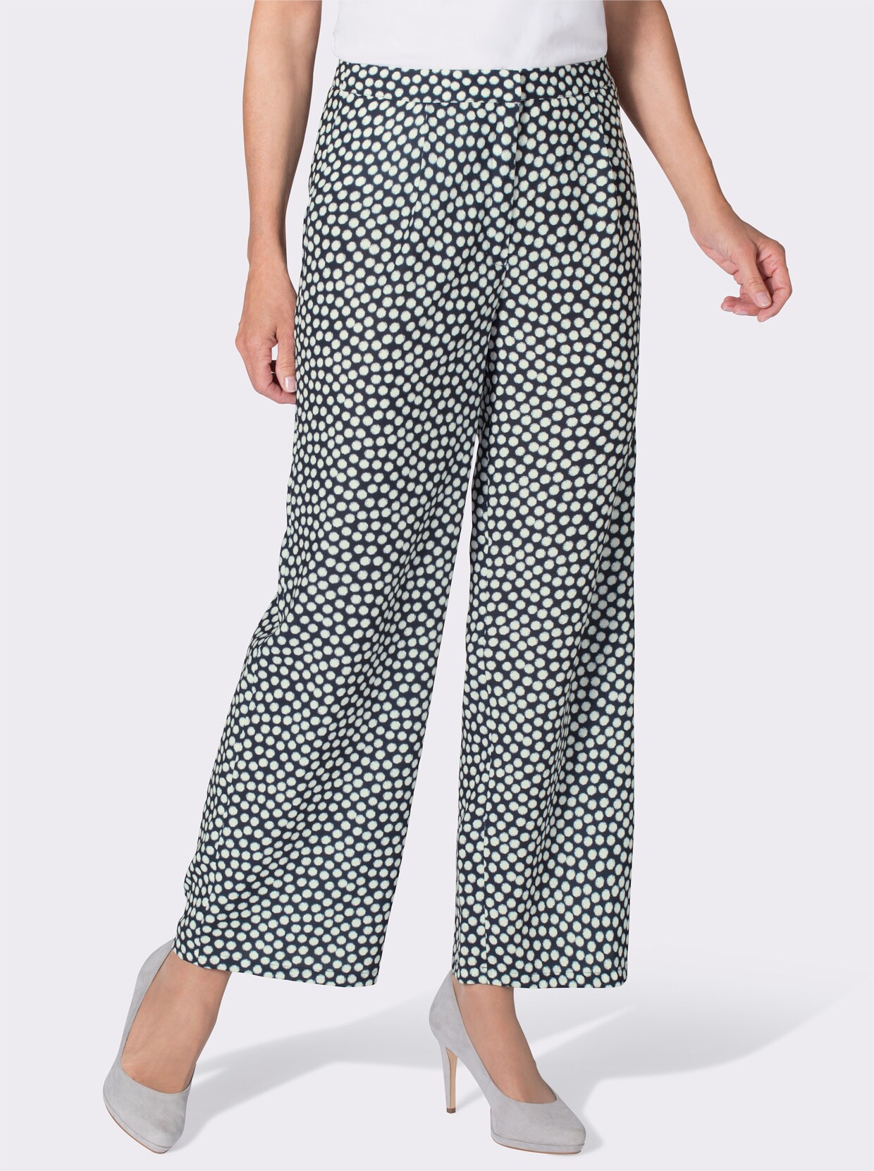 Schlupfhose - marine-weiss-getupft
