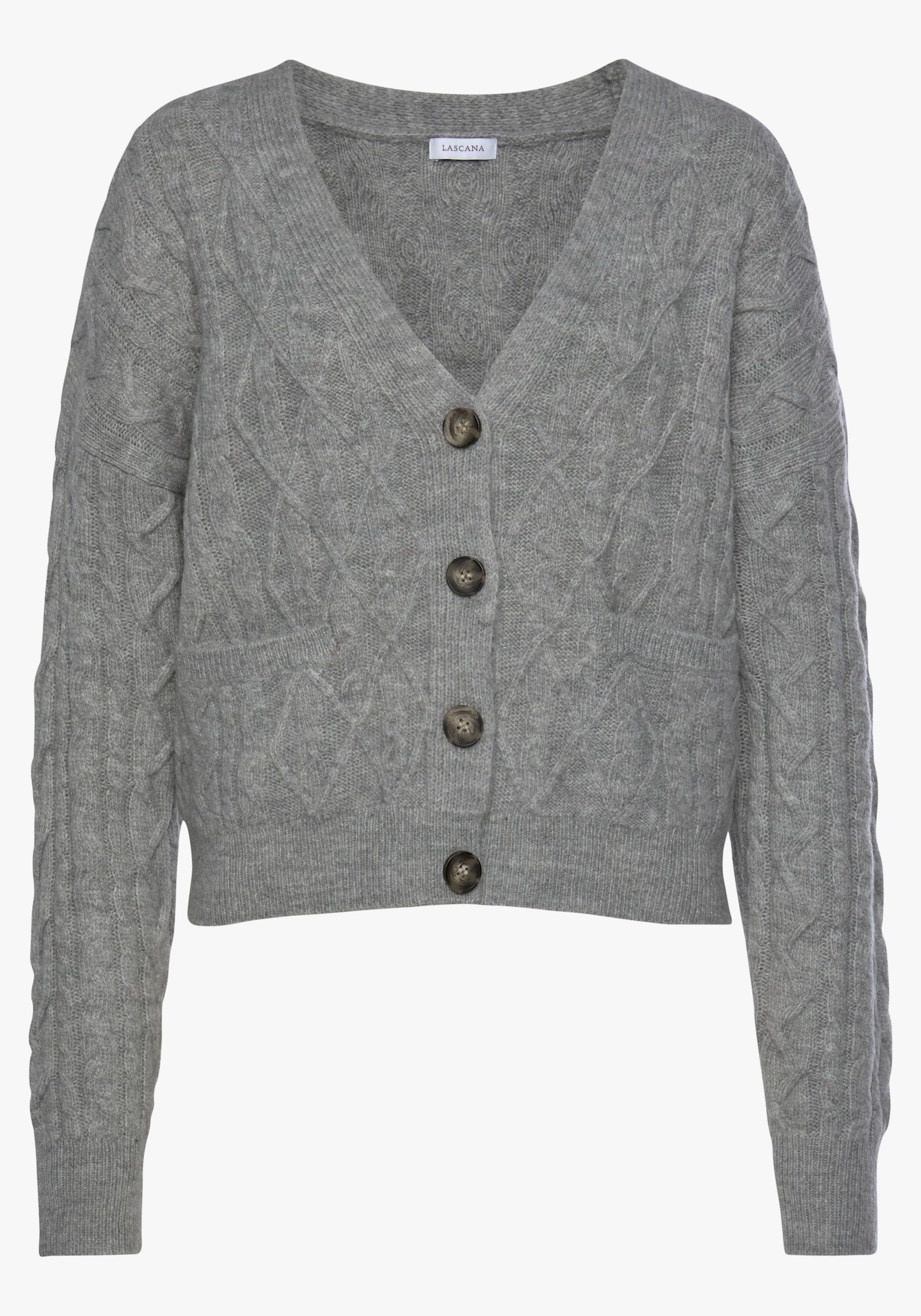 LASCANA Vest - grijs gemêleerd