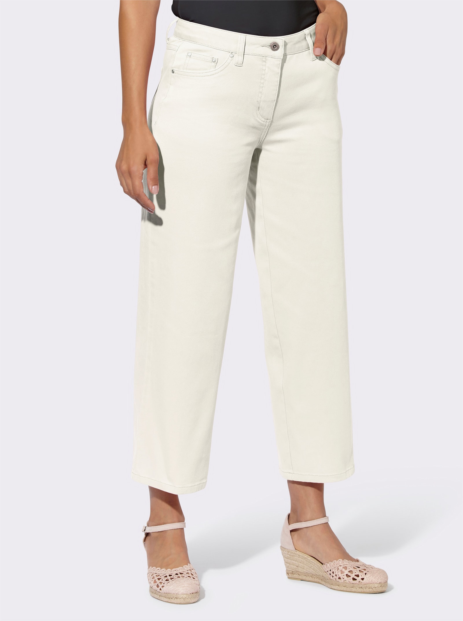 Culotte van denim - ecru