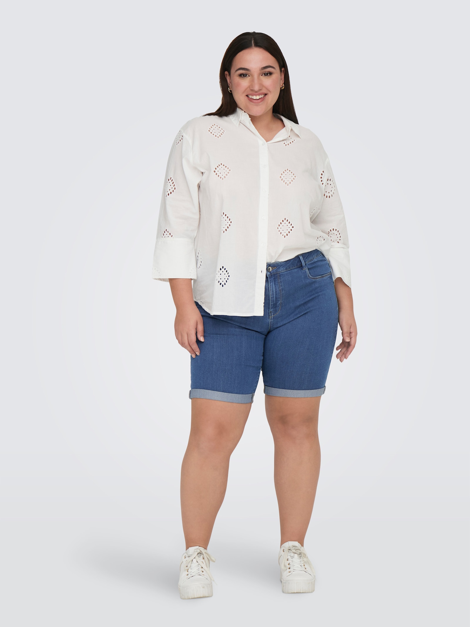 ONLY CARMAKOMA Jeansshorts - medium blue denim