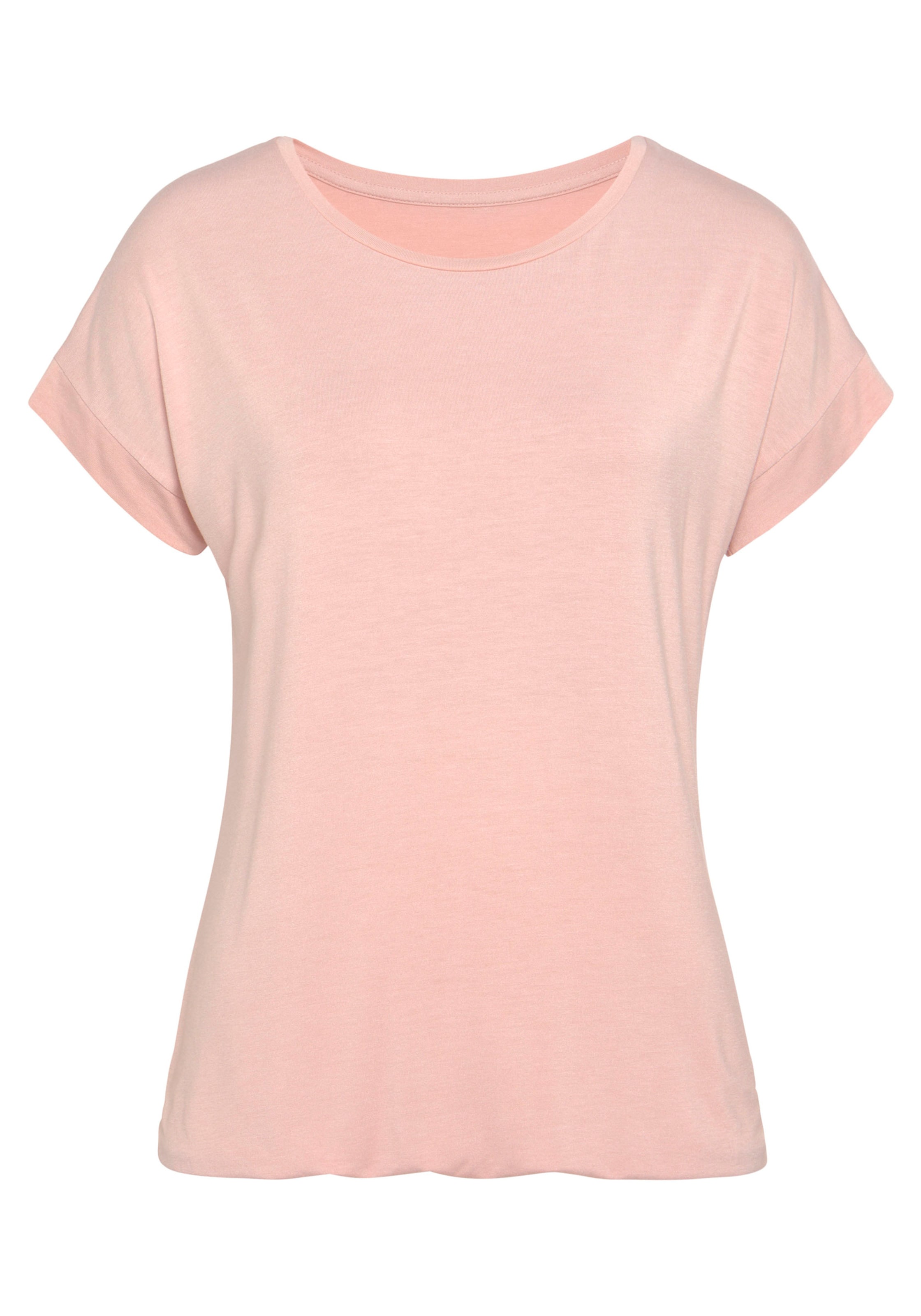 beige/rose günstig Kaufen-T-Shirt in rose von Vivance. T-Shirt in rose von Vivance <![CDATA[T-Shirt mit überschnittenen Schultern und breitem Beleg am Ärmelsaum. Rundhalsausschnitt. Gummizug am Saum. Aus 95% Viskose und 5% Elasthan.]]>. 