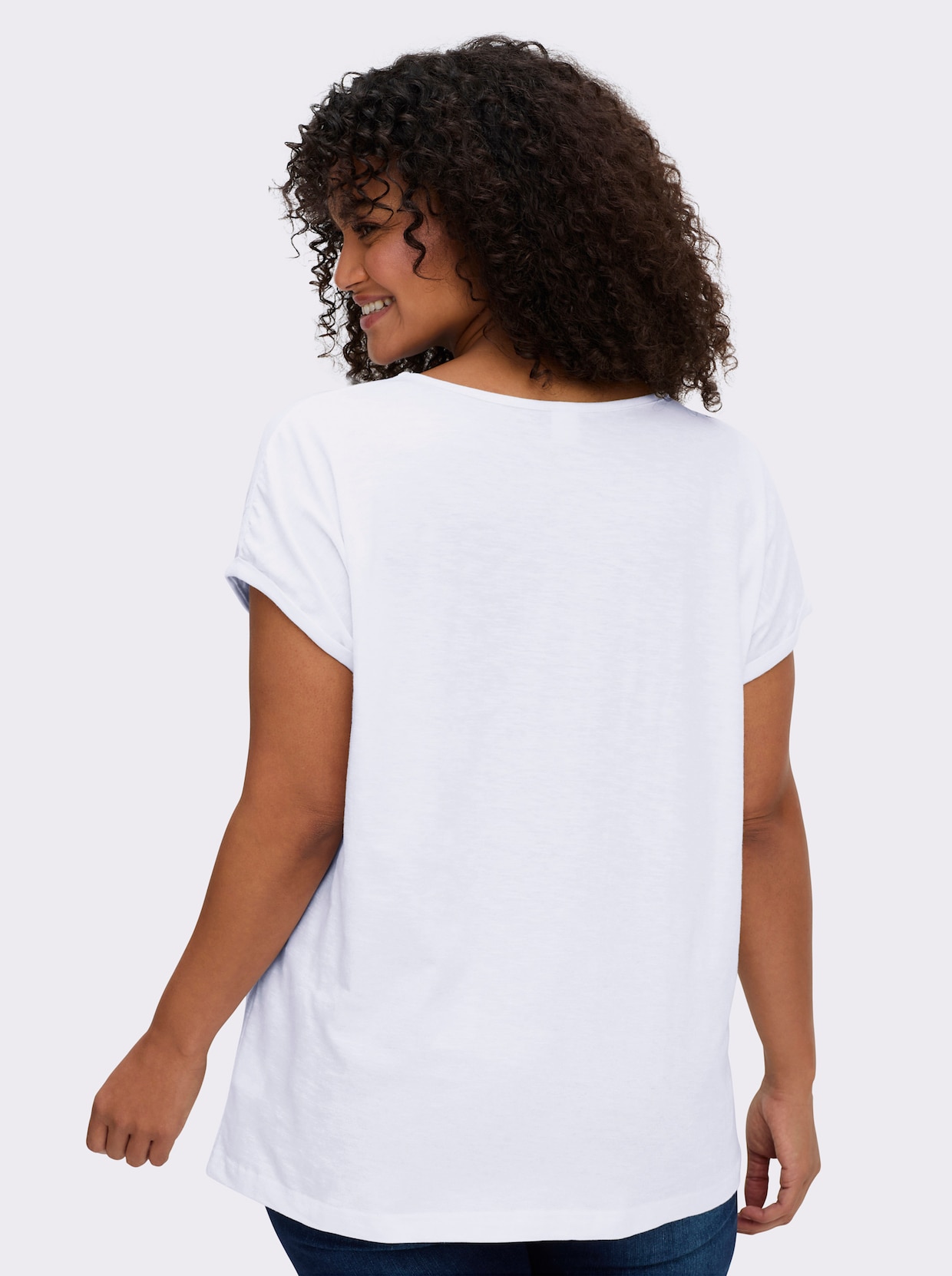 Shirt mit Animal- und Stern-Motiv - jade-weiß