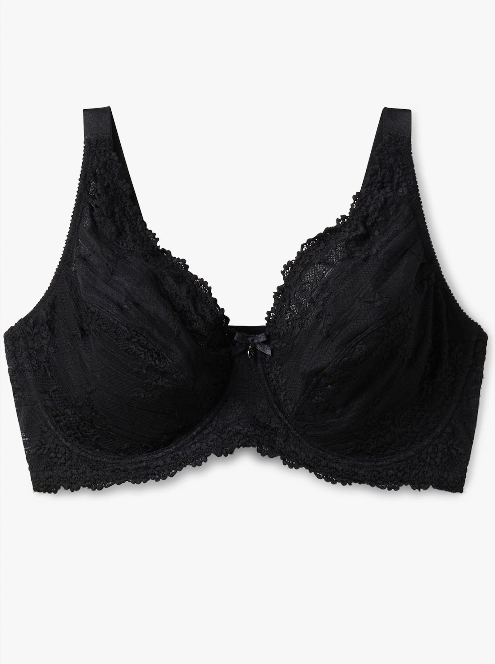 sheego Bügel-BH mit Spitze - schwarz