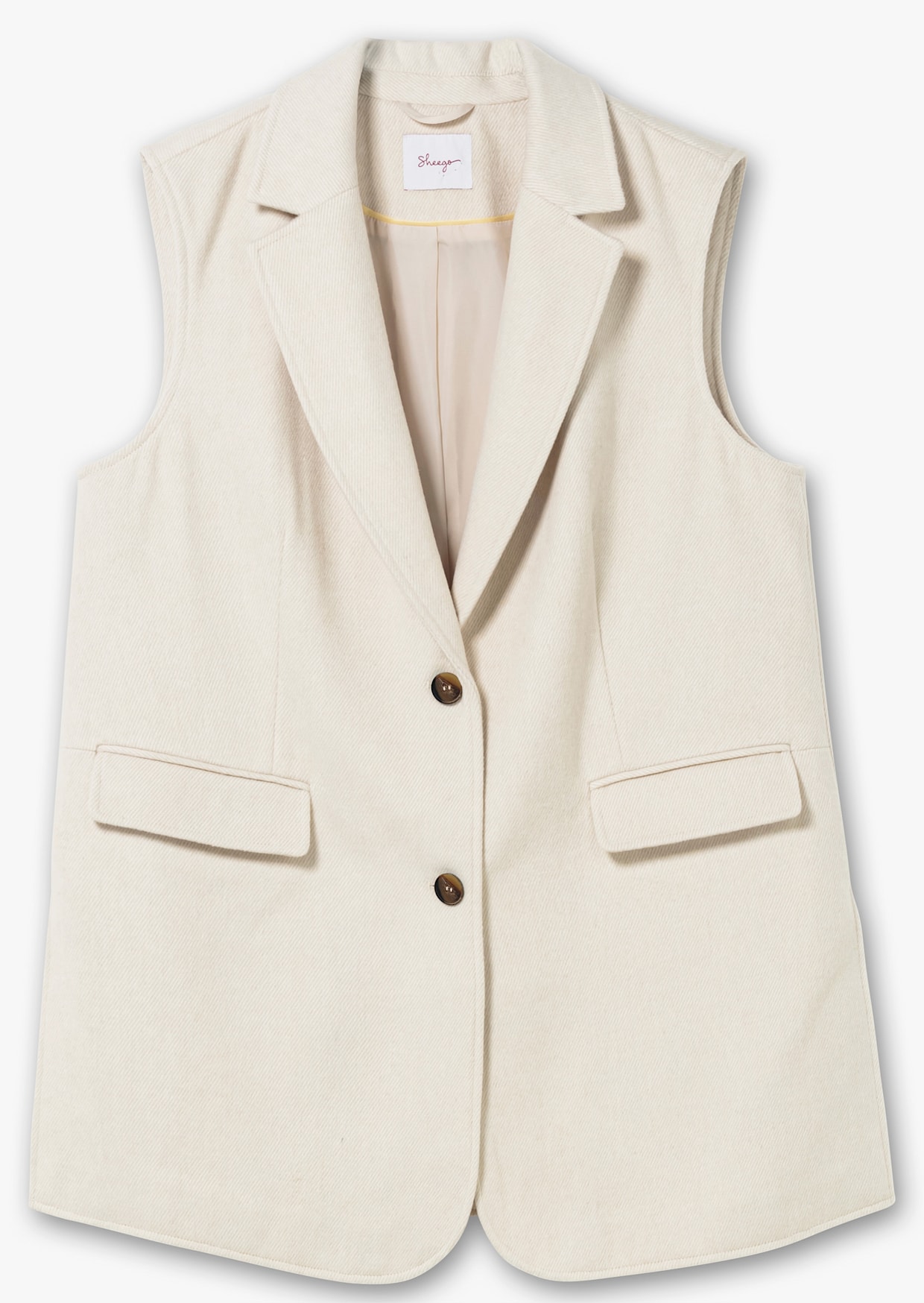 sheego Gilet long - beige