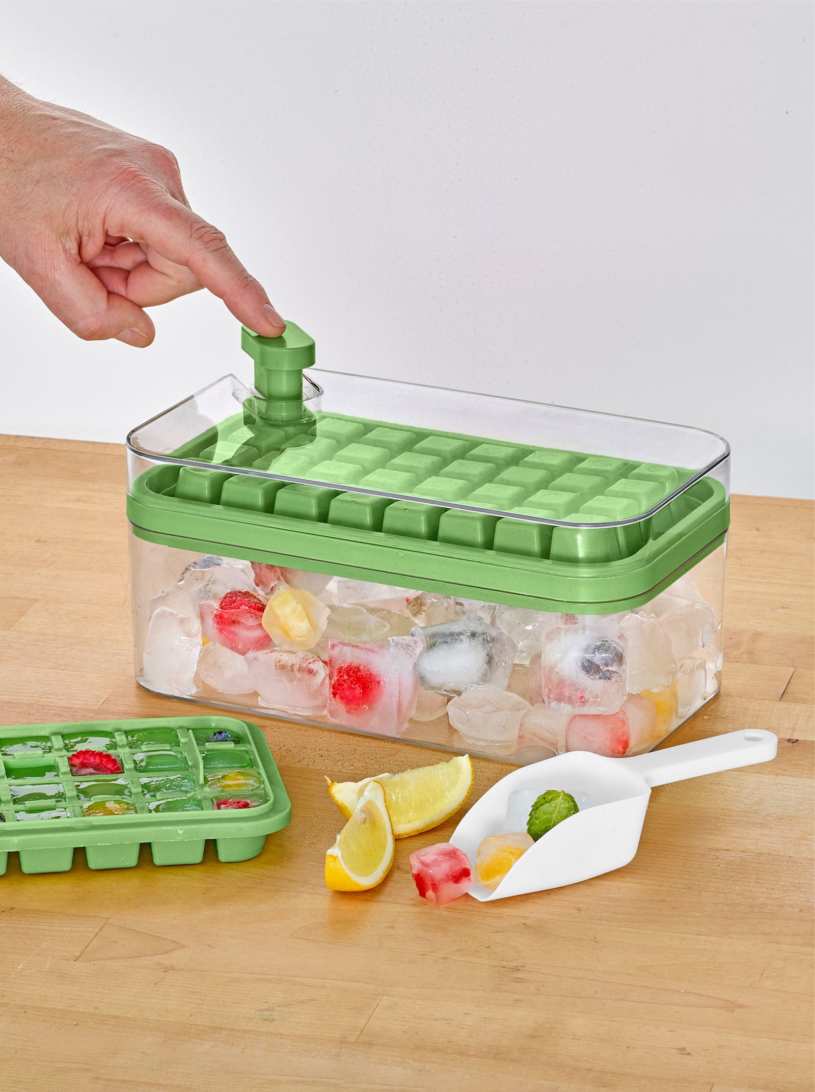 5-tlg. Eiswürfelbereiter Set - grün