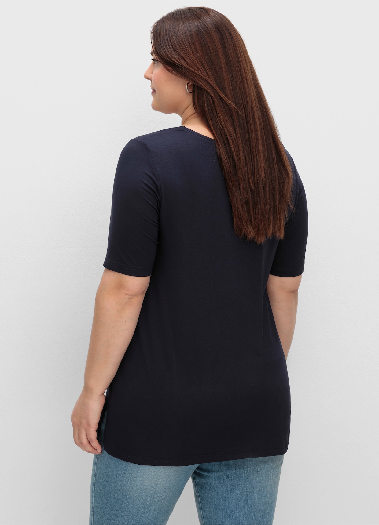 sheego T-shirt - diepblauw