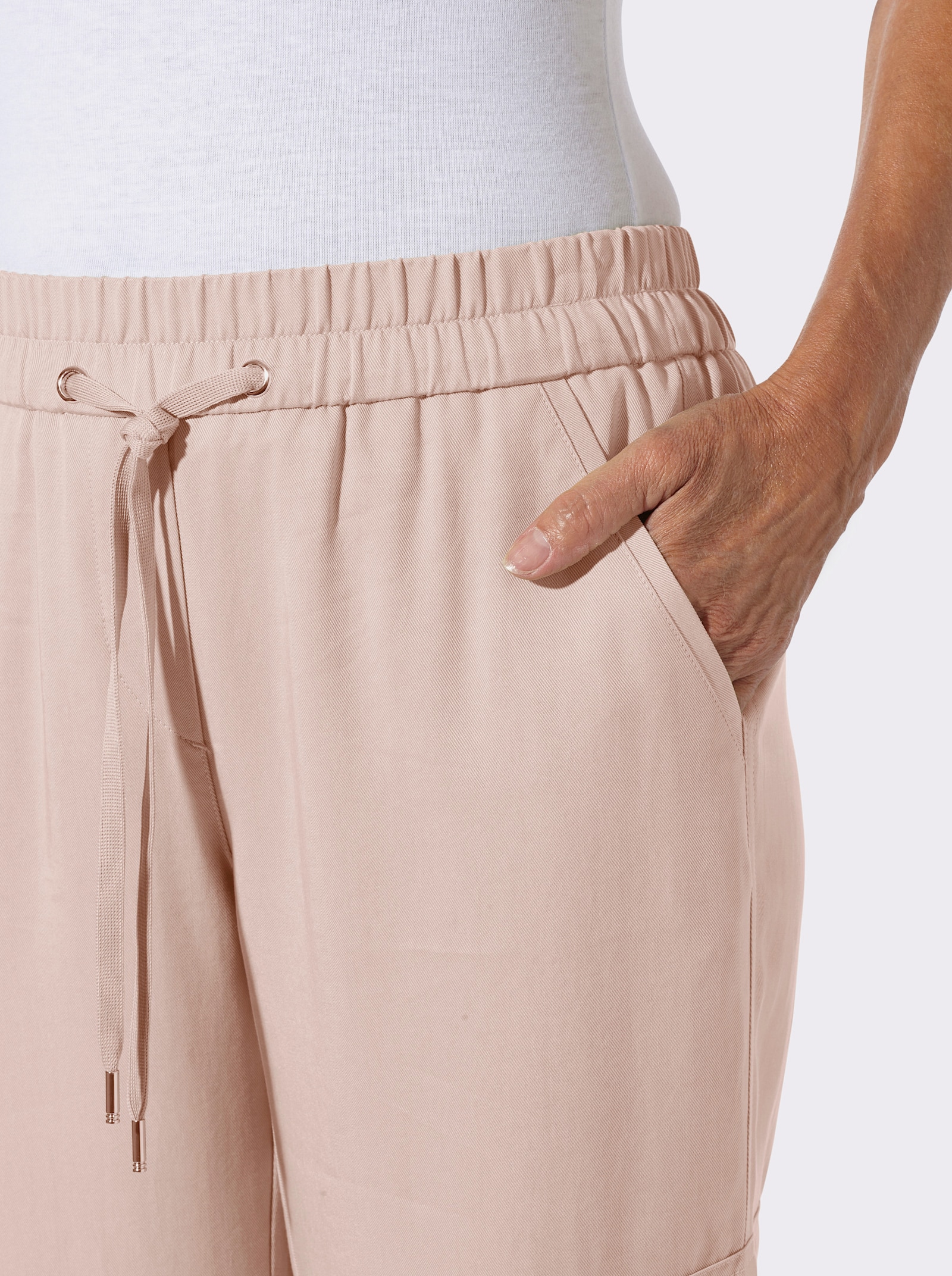 Jogg Pants aus Lyocell (TENCEL) - puder