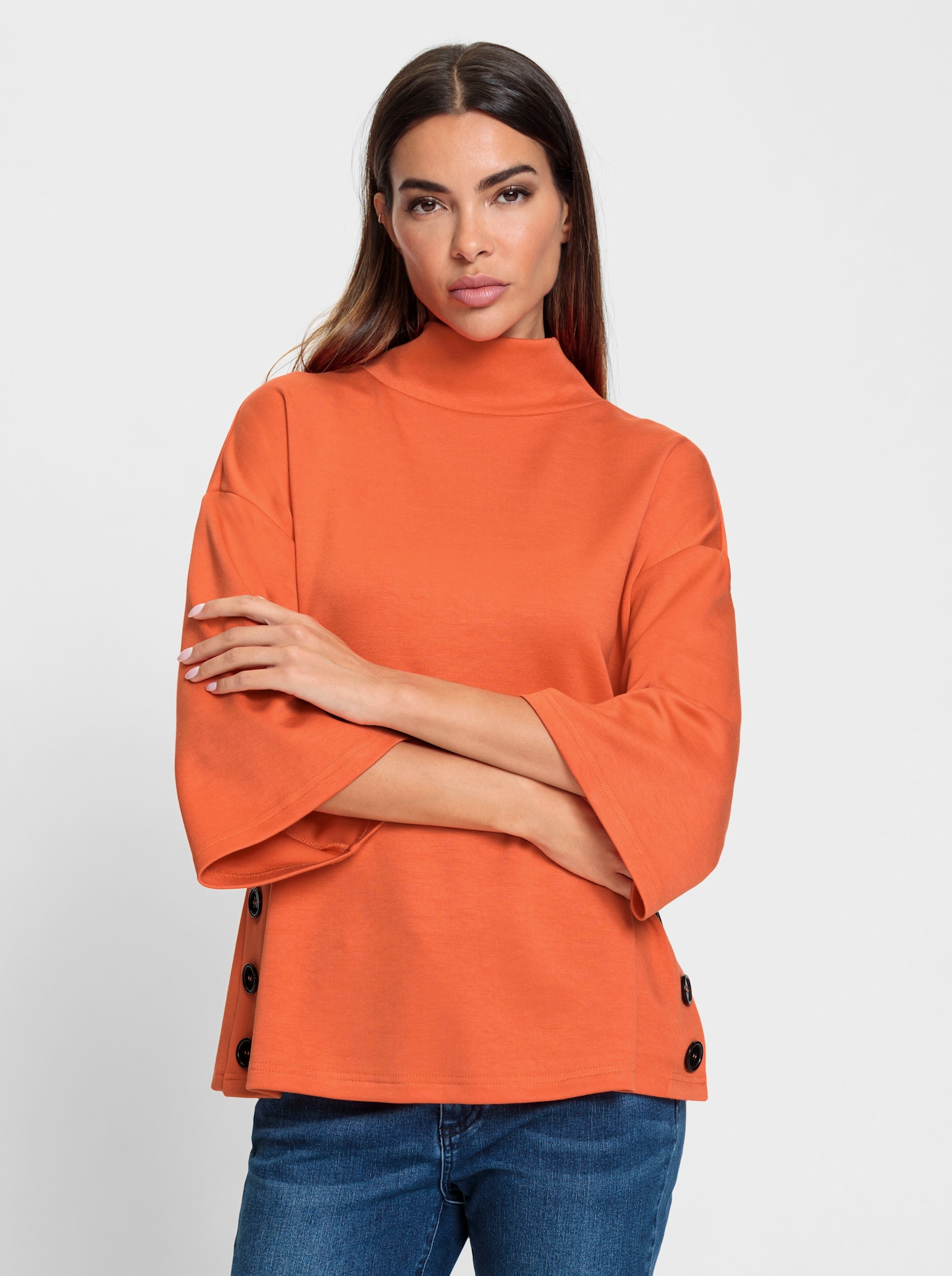 heine Sweatshirt in oversized model - oranje