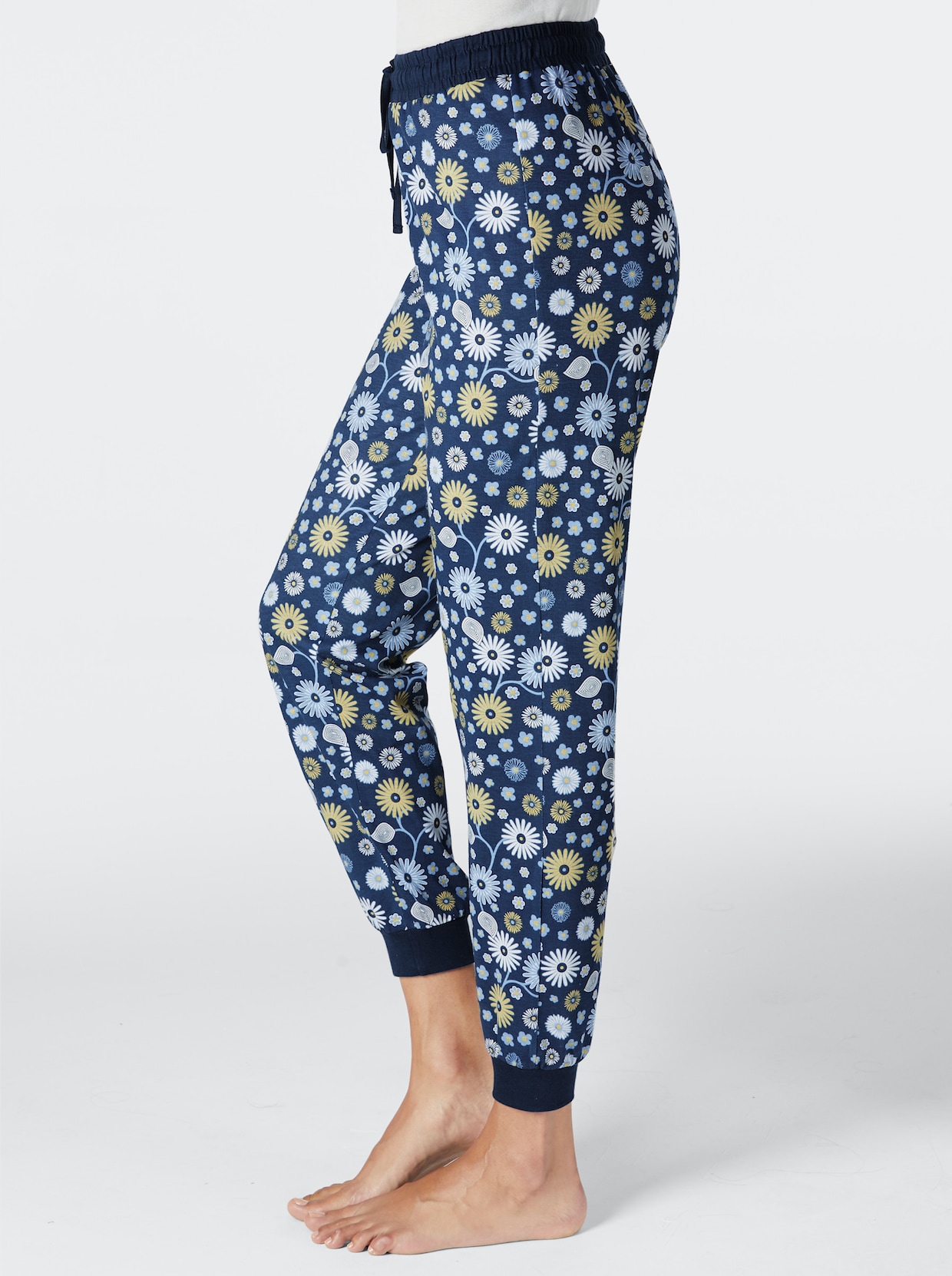 wäschepur Pyjama-Broek - donkerblauw geprint