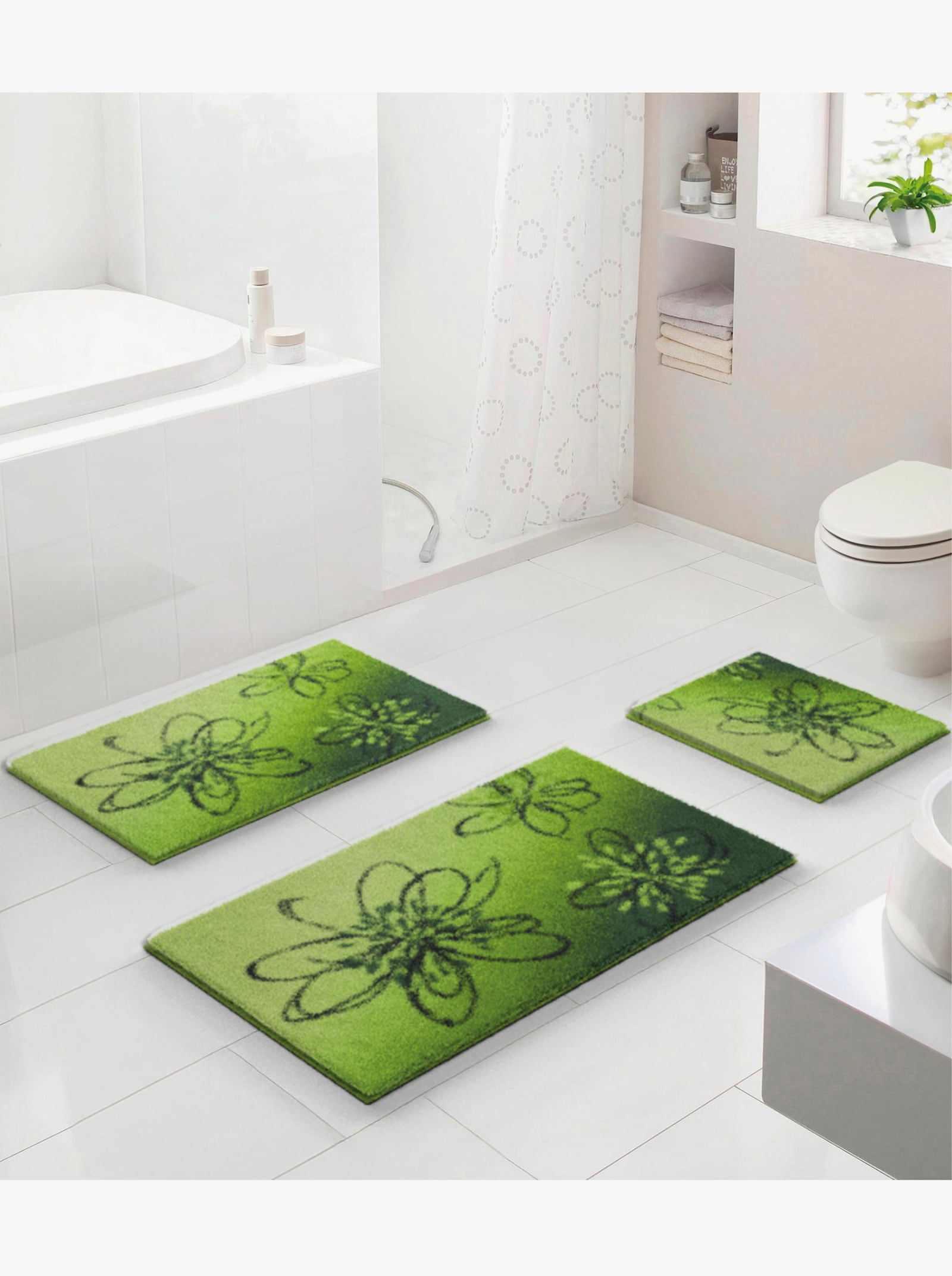 Grund Badematte - grün-grau