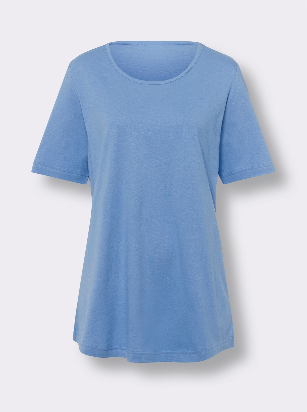 Dlouhé tričko - nebesky modrá + meruňková