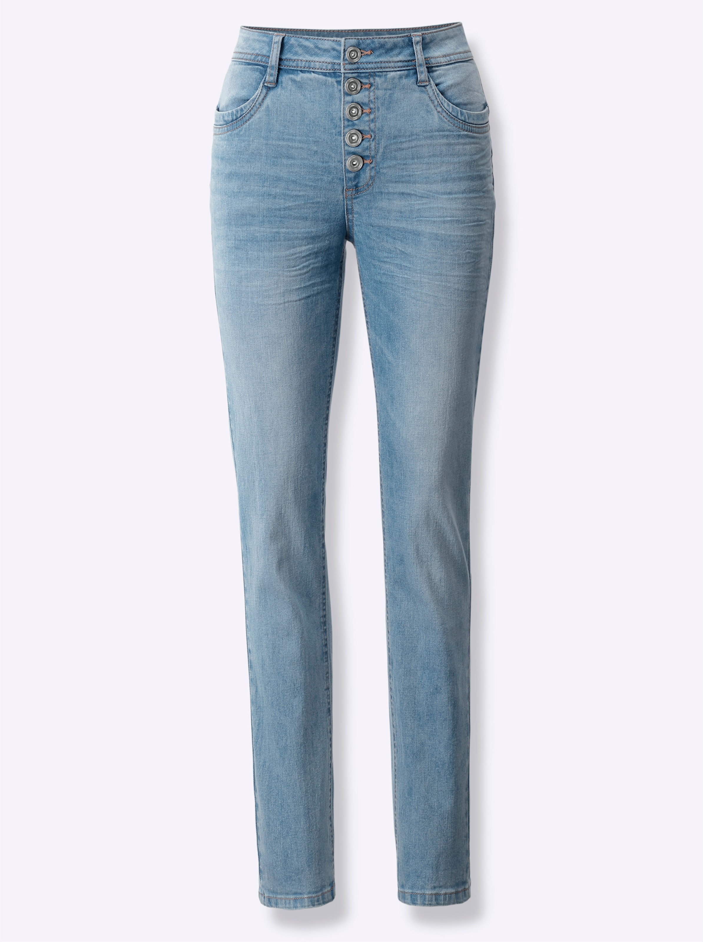Witt Damen Push-up-Jeans, blue-bleached