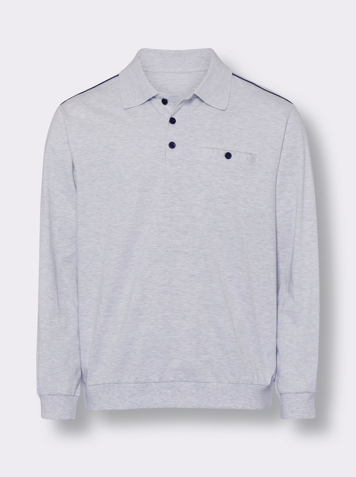 Sweatshirt - hellgrau-meliert