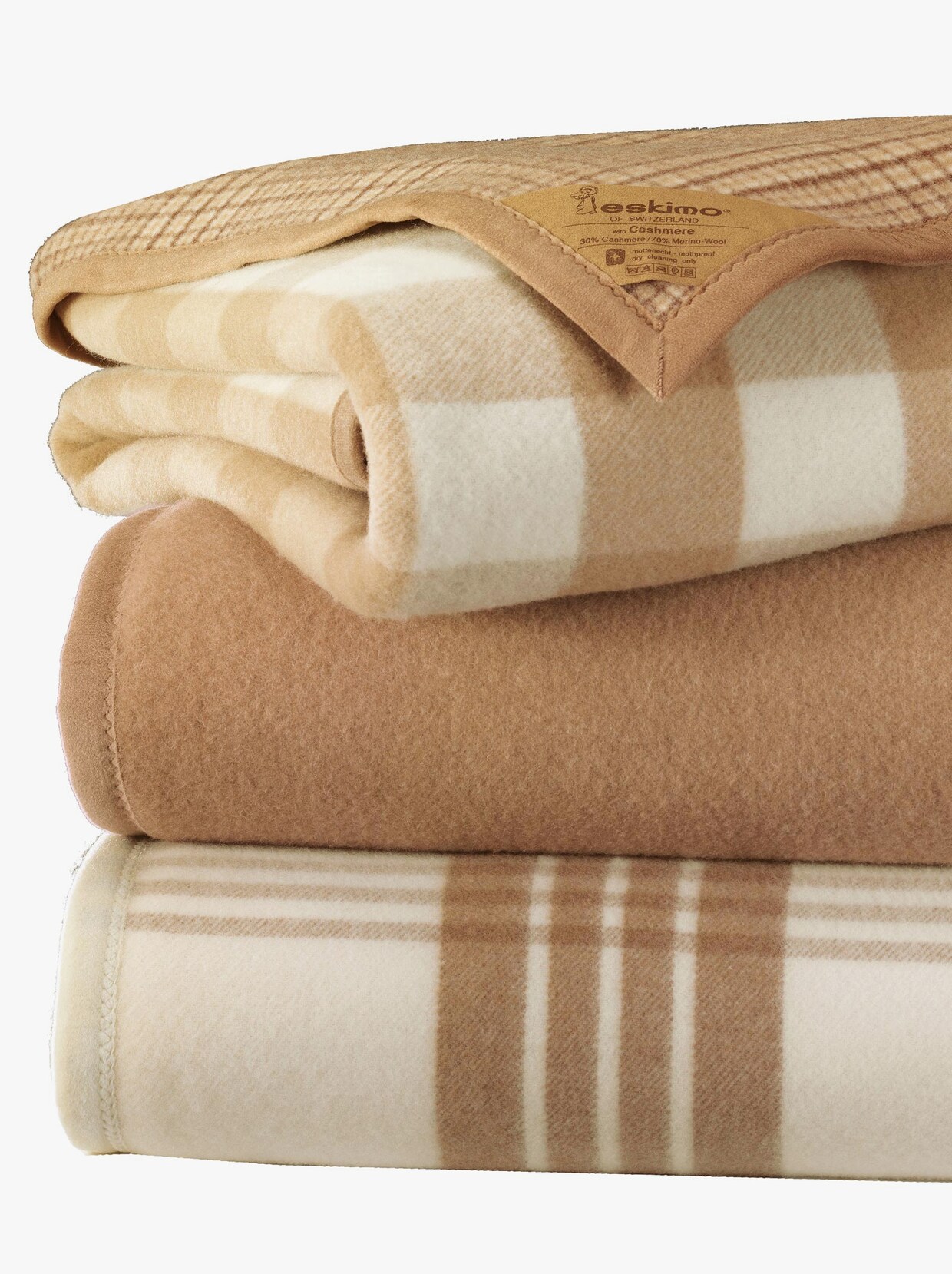 Eskimo deken van natuurhaar - beige/bruin