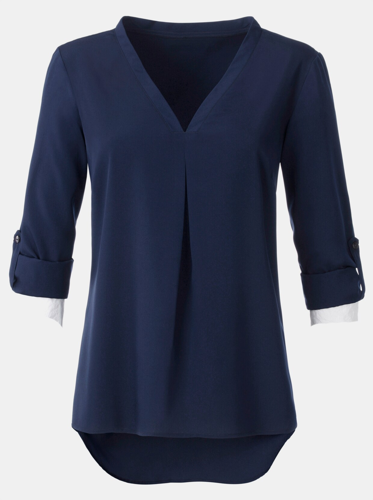 Longline blouse - blauw