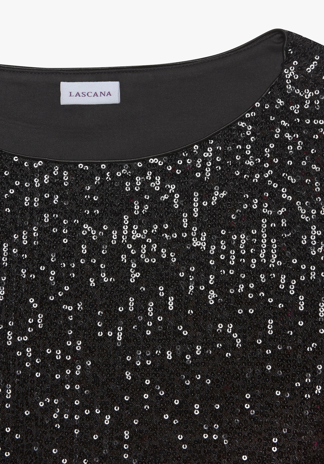 LASCANA T-shirt à paillettes - noir