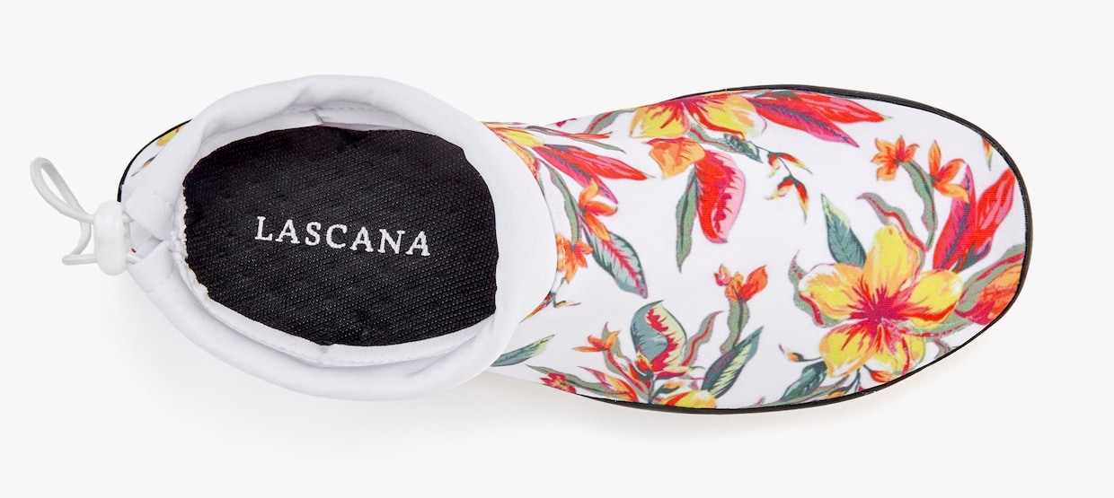 LASCANA Chaussures de bain - fleur blanche