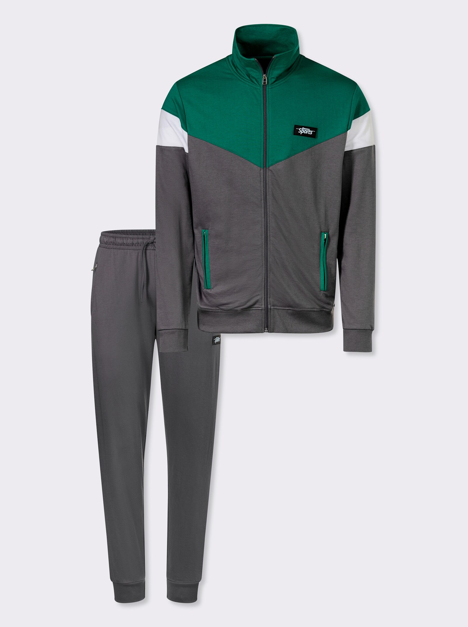 Catamaran Sports Freizeitanzug mit Reißverschluss-Taschen - grün