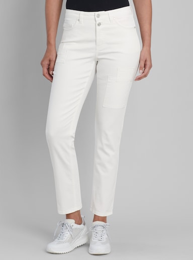 heine Hose mit Patches - weiß