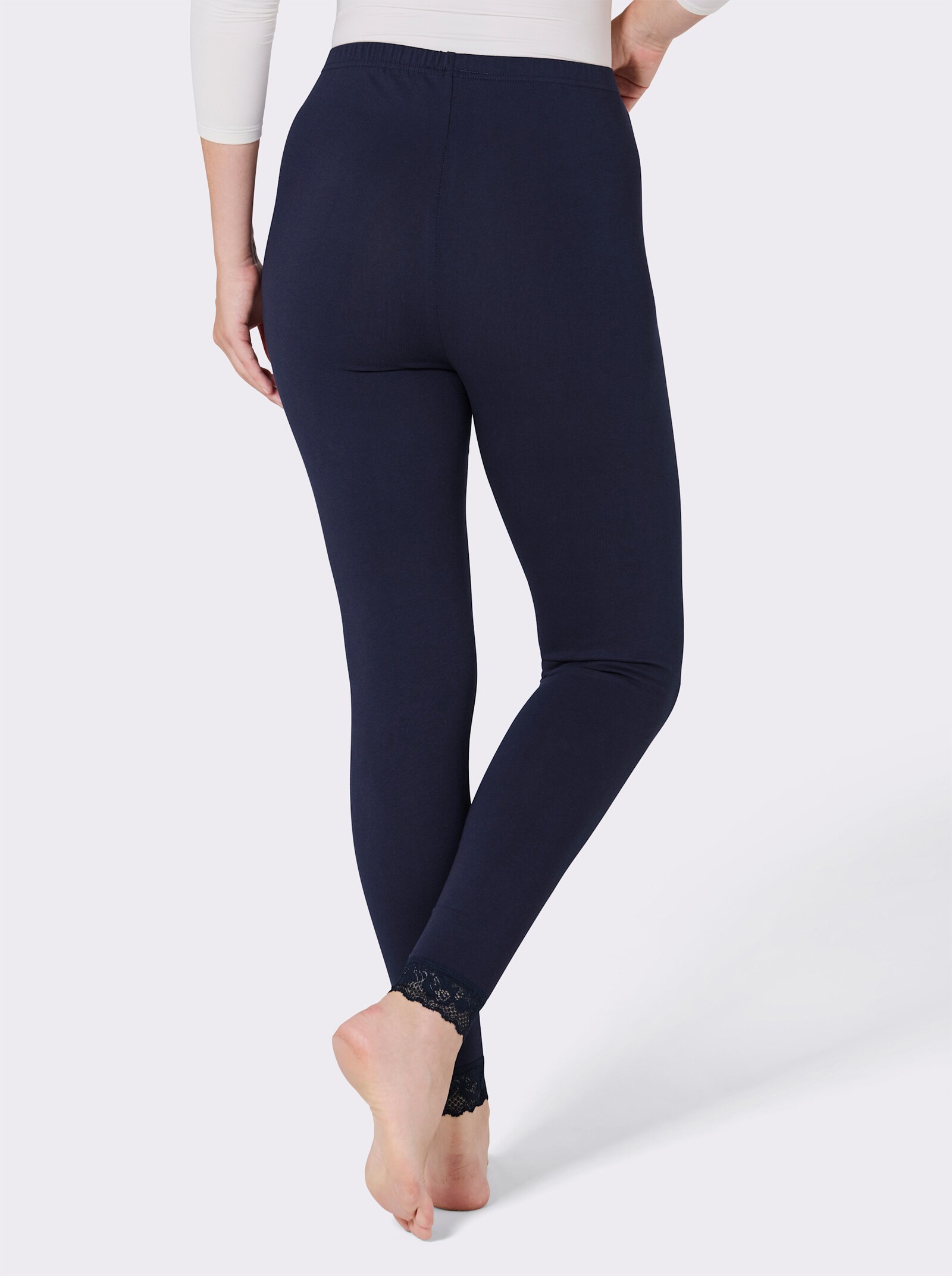 feel good Leggings - schwarz + marine