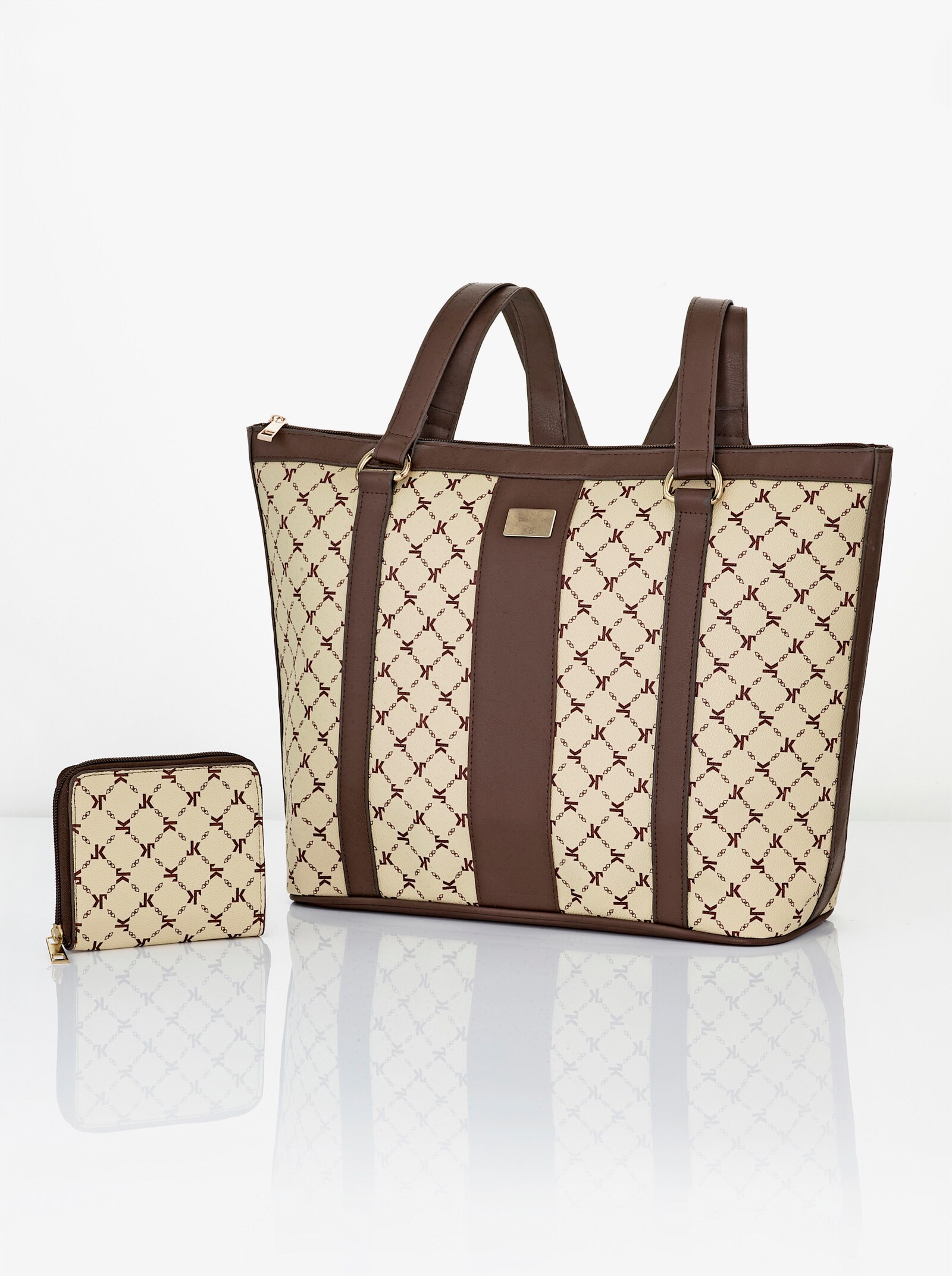 Handtaschen-Set, 2-tlg. - braun