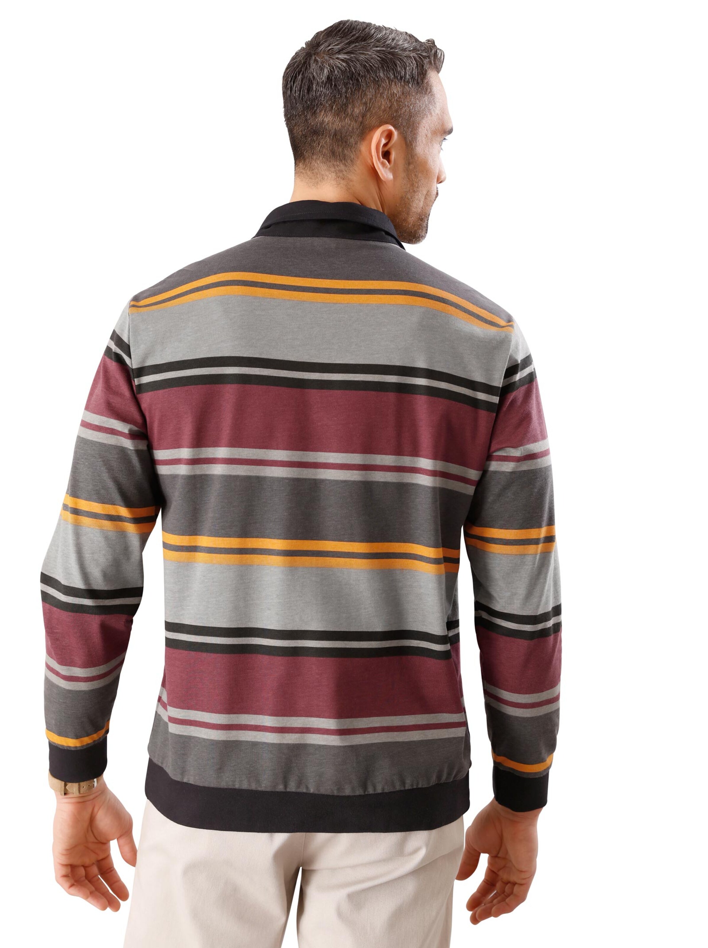 Poloshirt - anthrazit-bordeaux