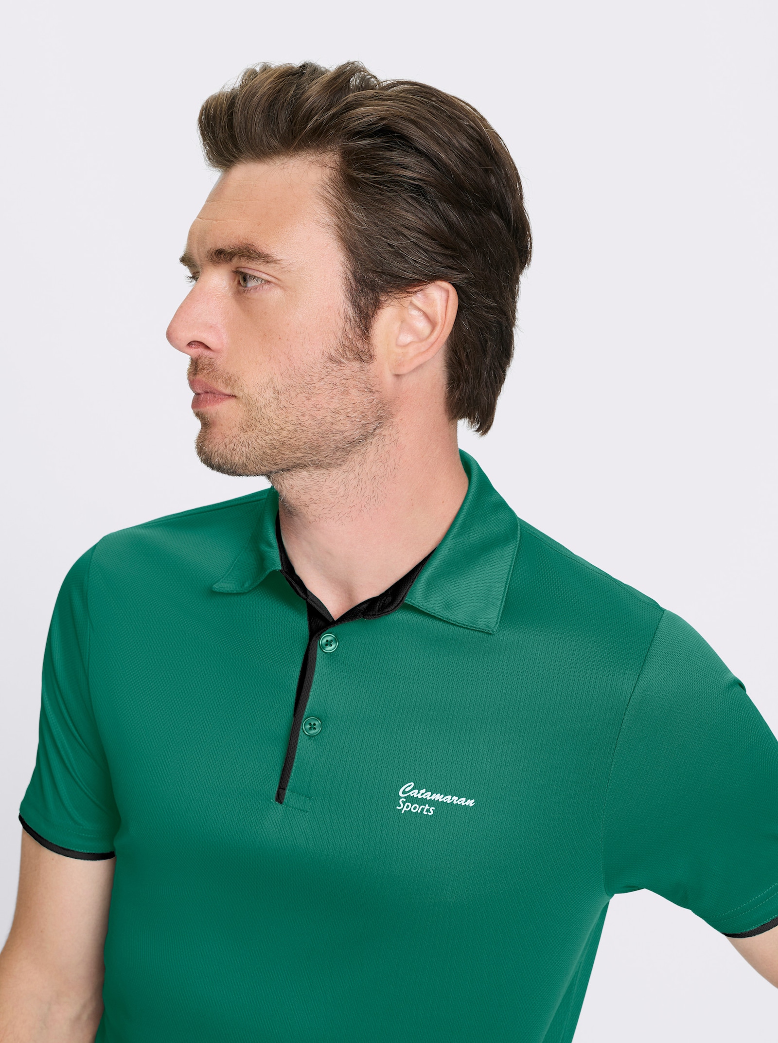 Catamaran Sports Freizeitshirt mit Polokragen - grün
