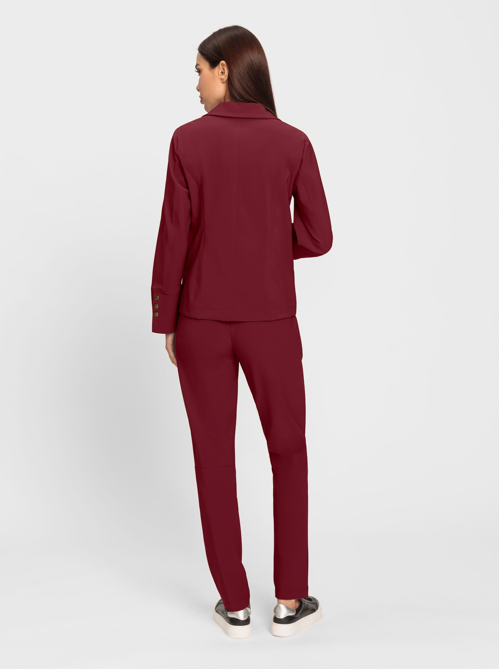 heine Tailleur pantalon - rouge foncé