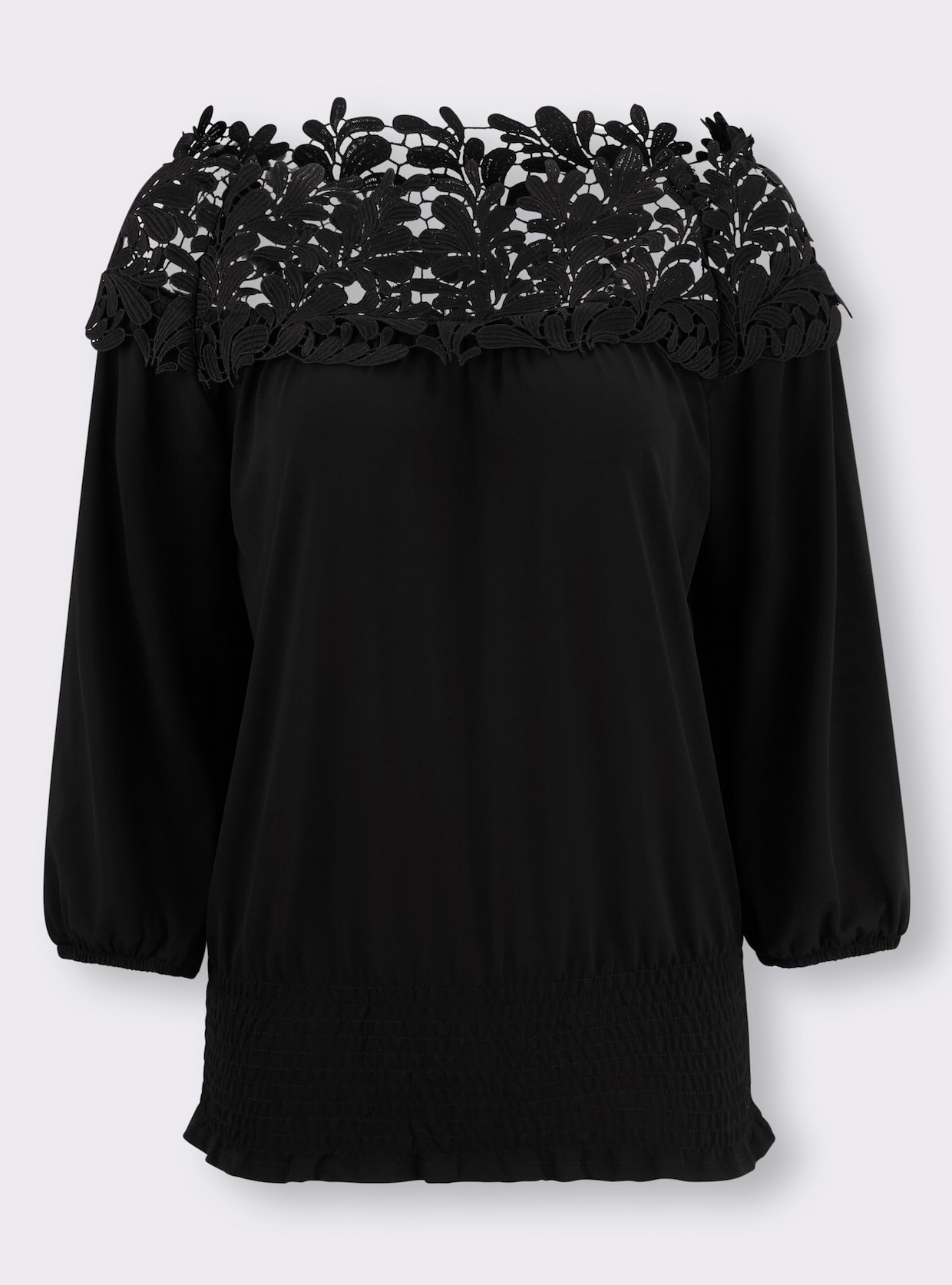 heine Carmenshirt - zwart