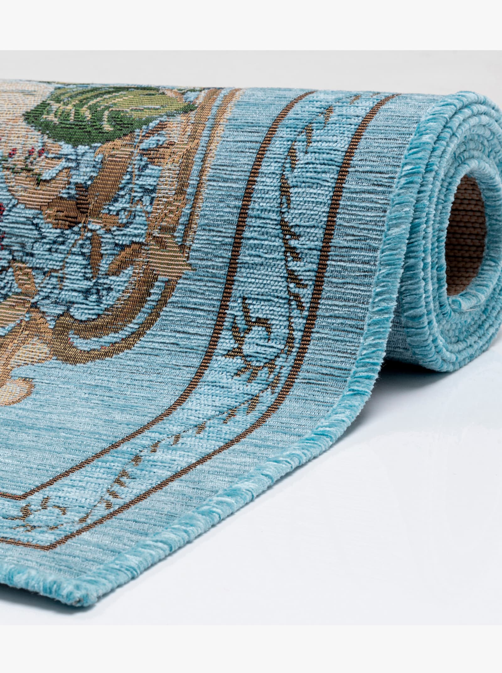 Theko Teppich - türkis