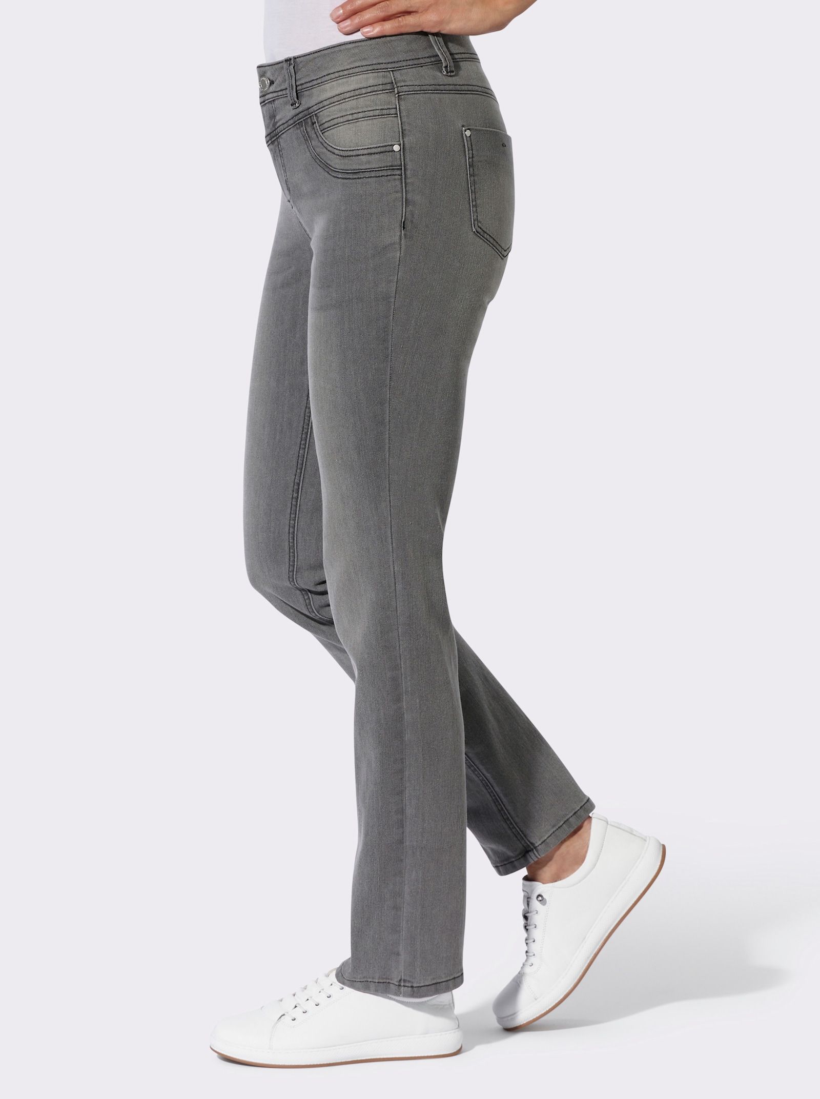 Gerade Jeans mit dezenter Waschung - stone-grey-denim