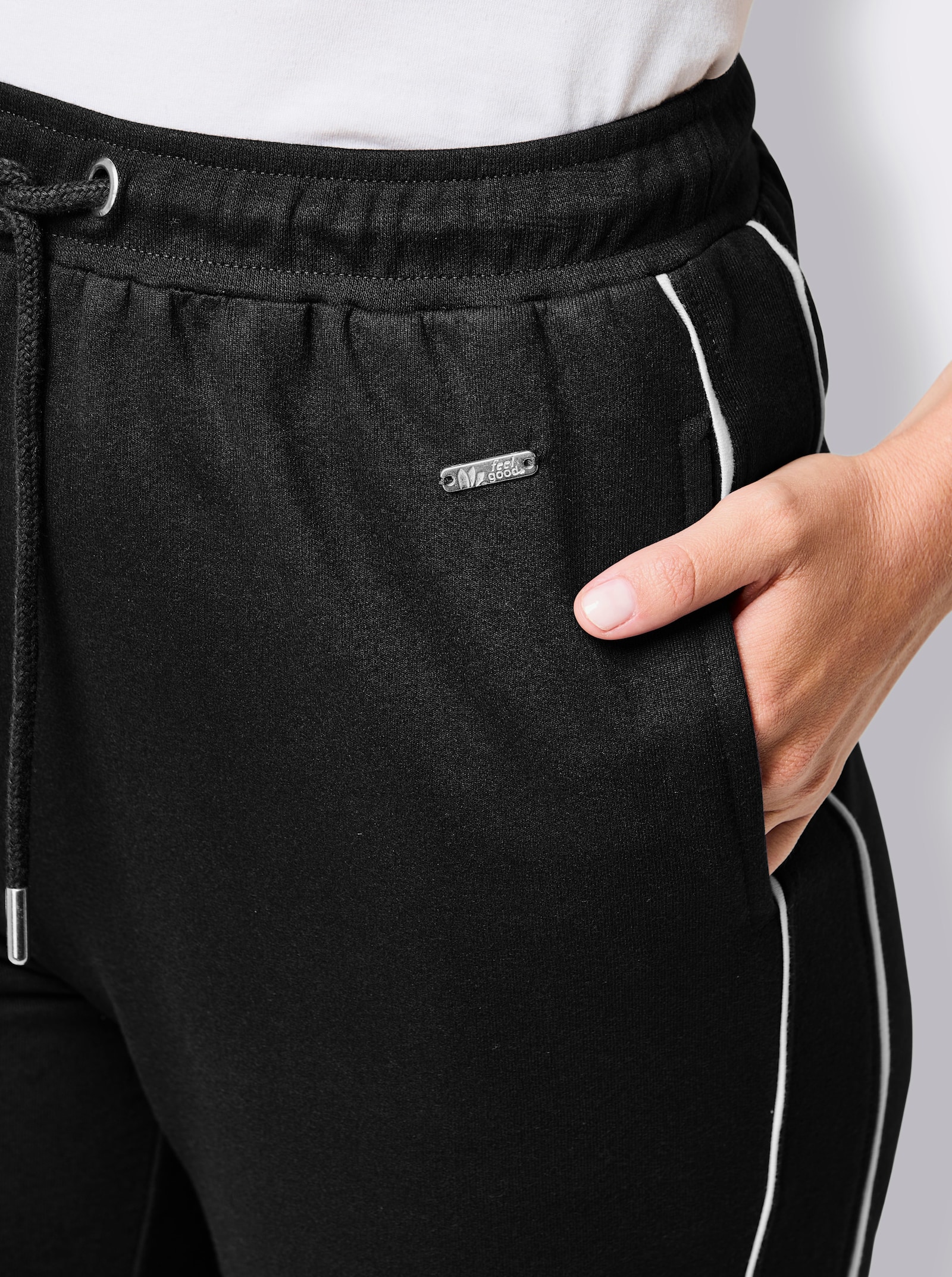 feel good Hose kurz - schwarz-weiß