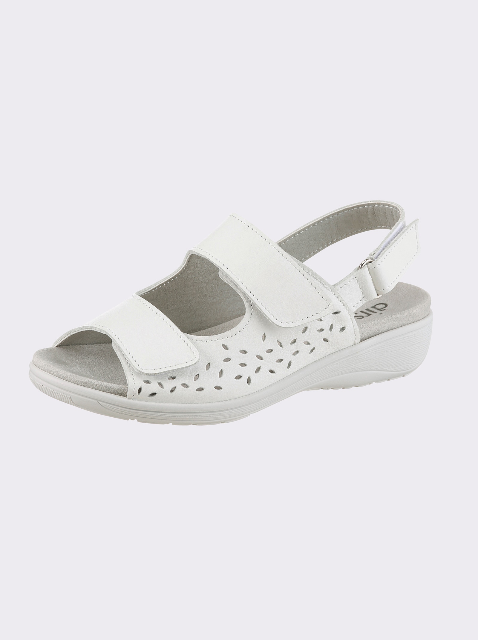 airsoft comfort+ Sandale mit 3-fach Klettverschluss - weiß