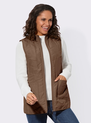 Steppweste mit leichter Wattierung - braun