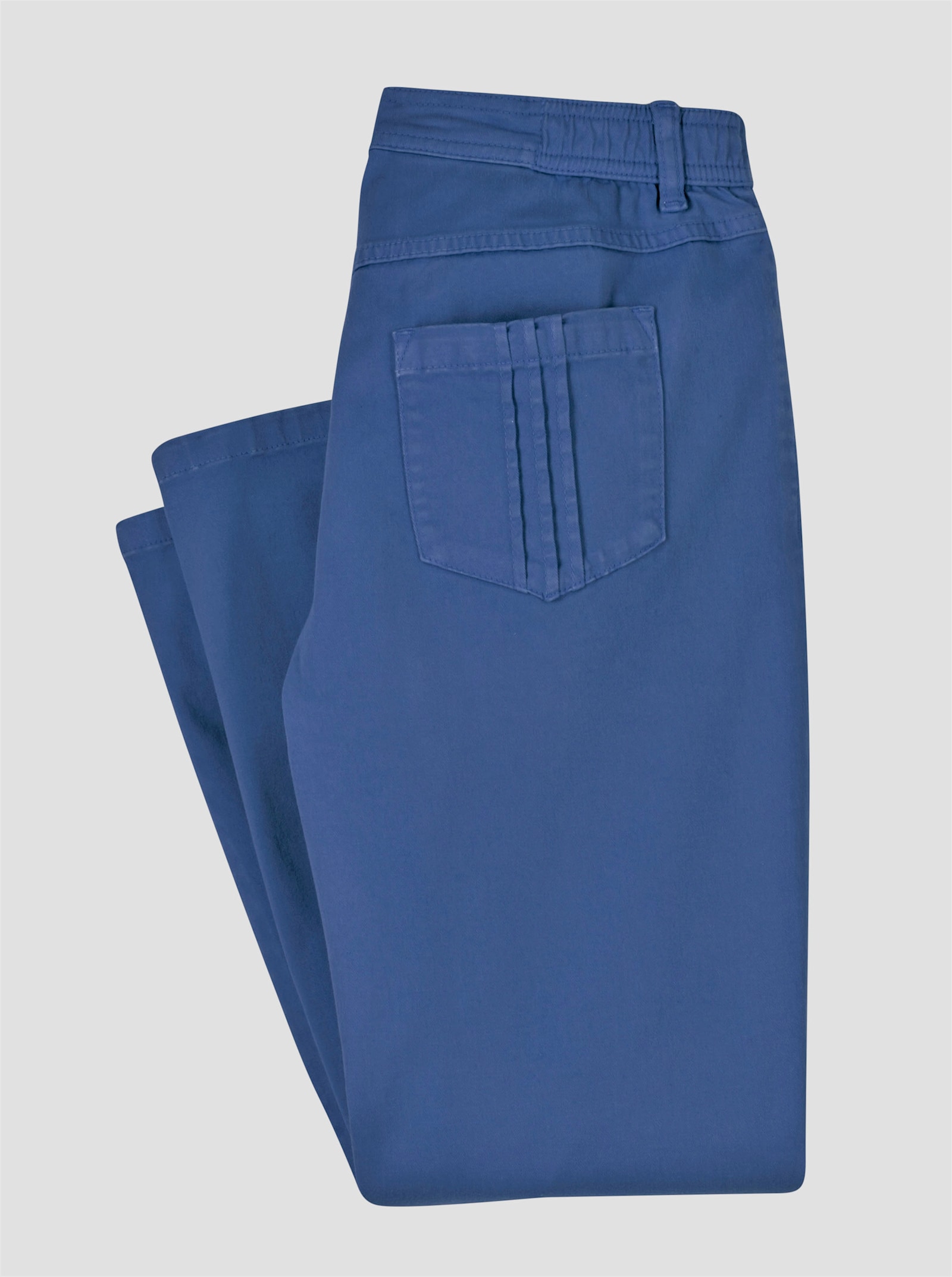Stretch-Hose mit Biesen an den Gesässtaschen - jeansblau
