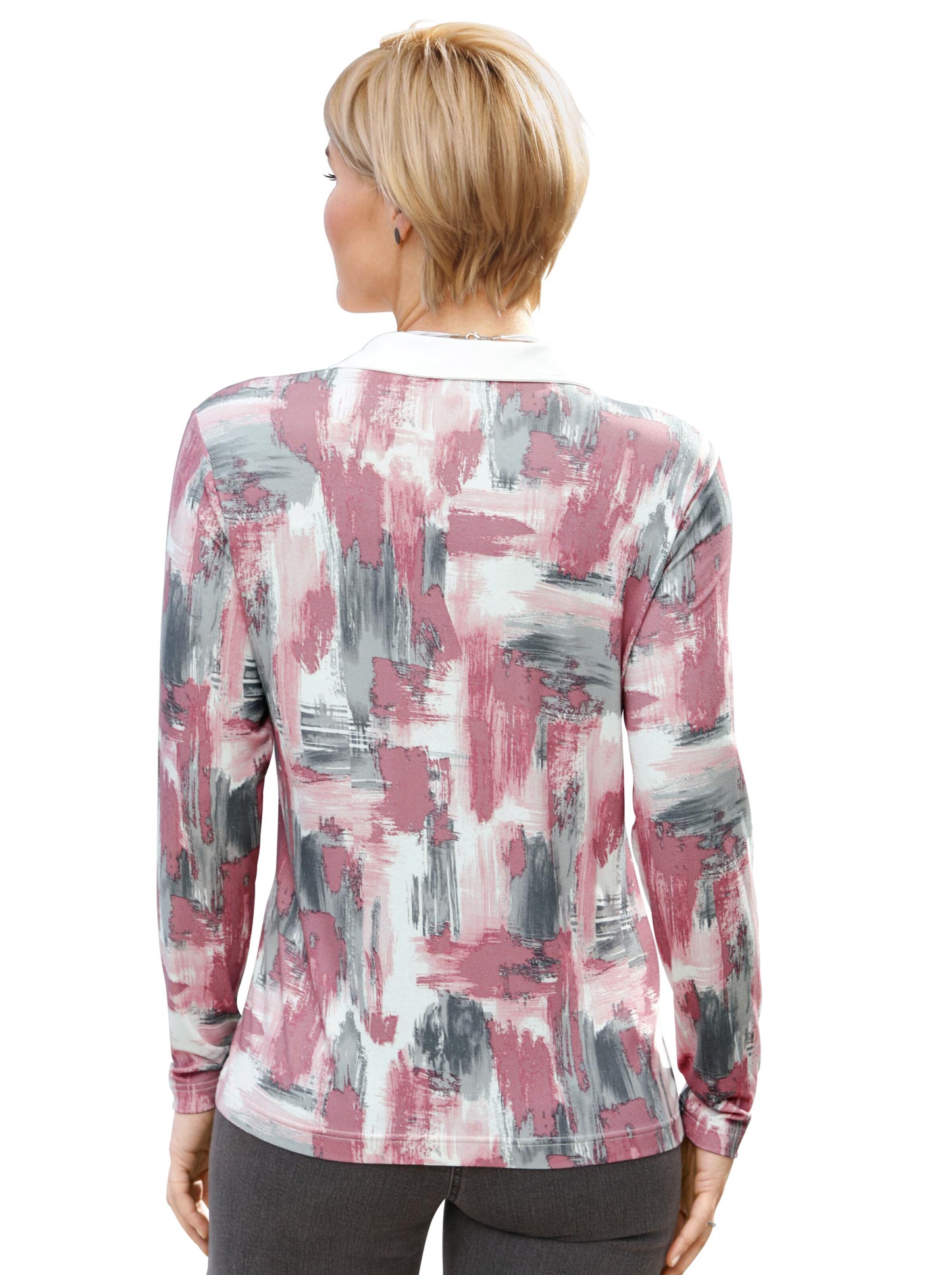 Collection L Shirt - lachs-grau-bedruckt