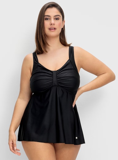 sheego Tankini-Oberteil - schwarz