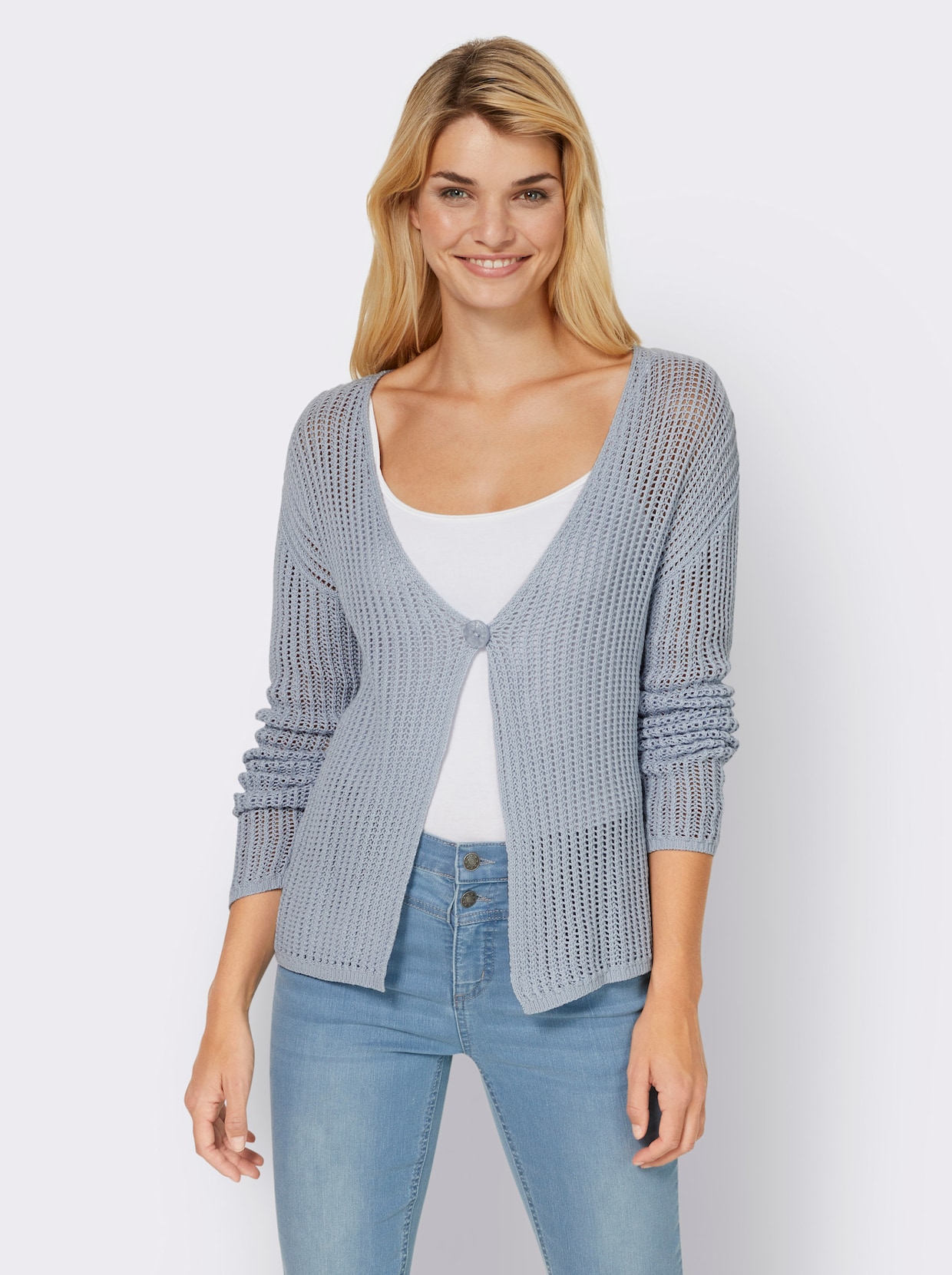 heine Strickjacke - hellblau