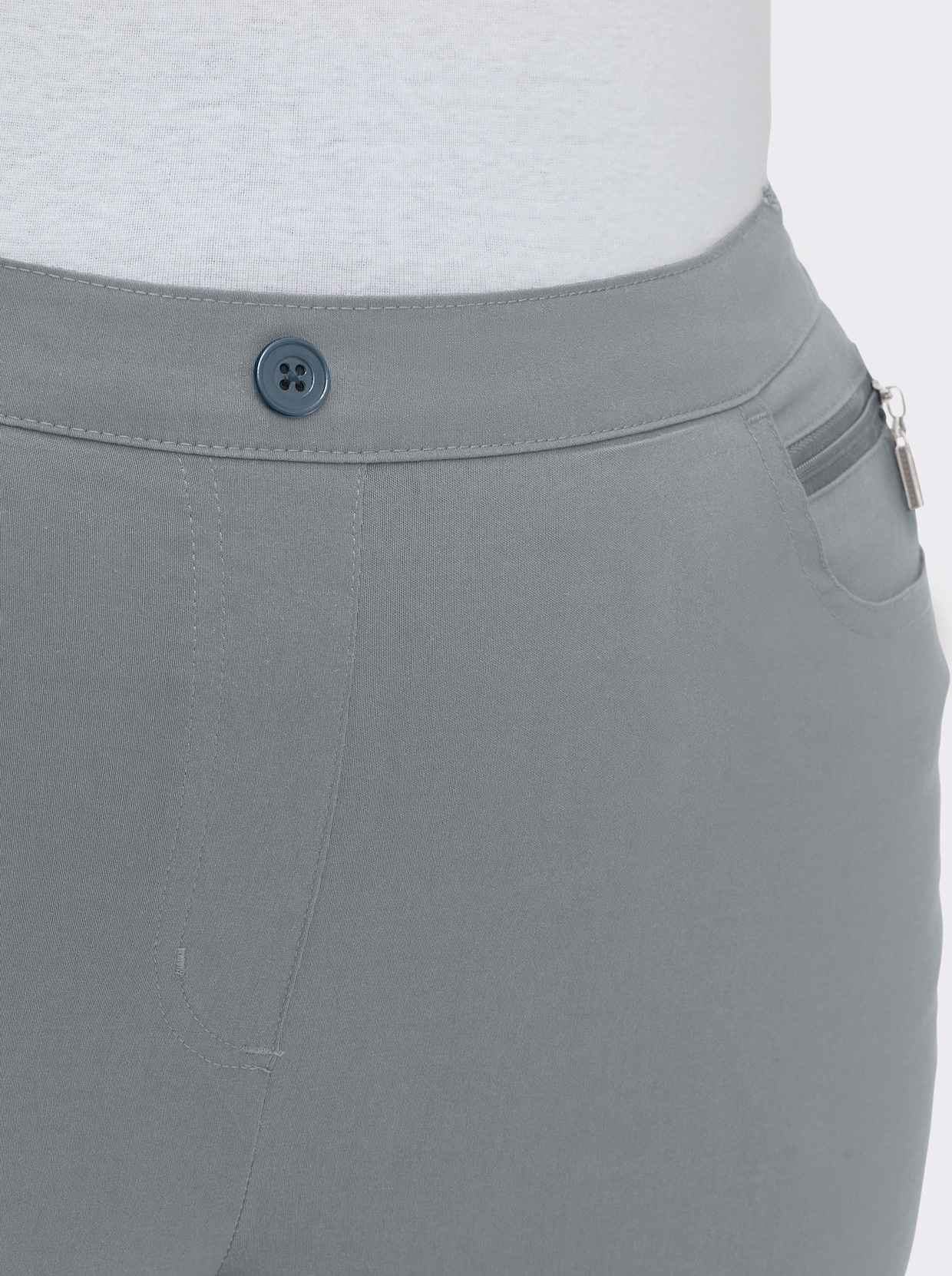 Bengalinhose mit Zierreißverschlüssen - grau