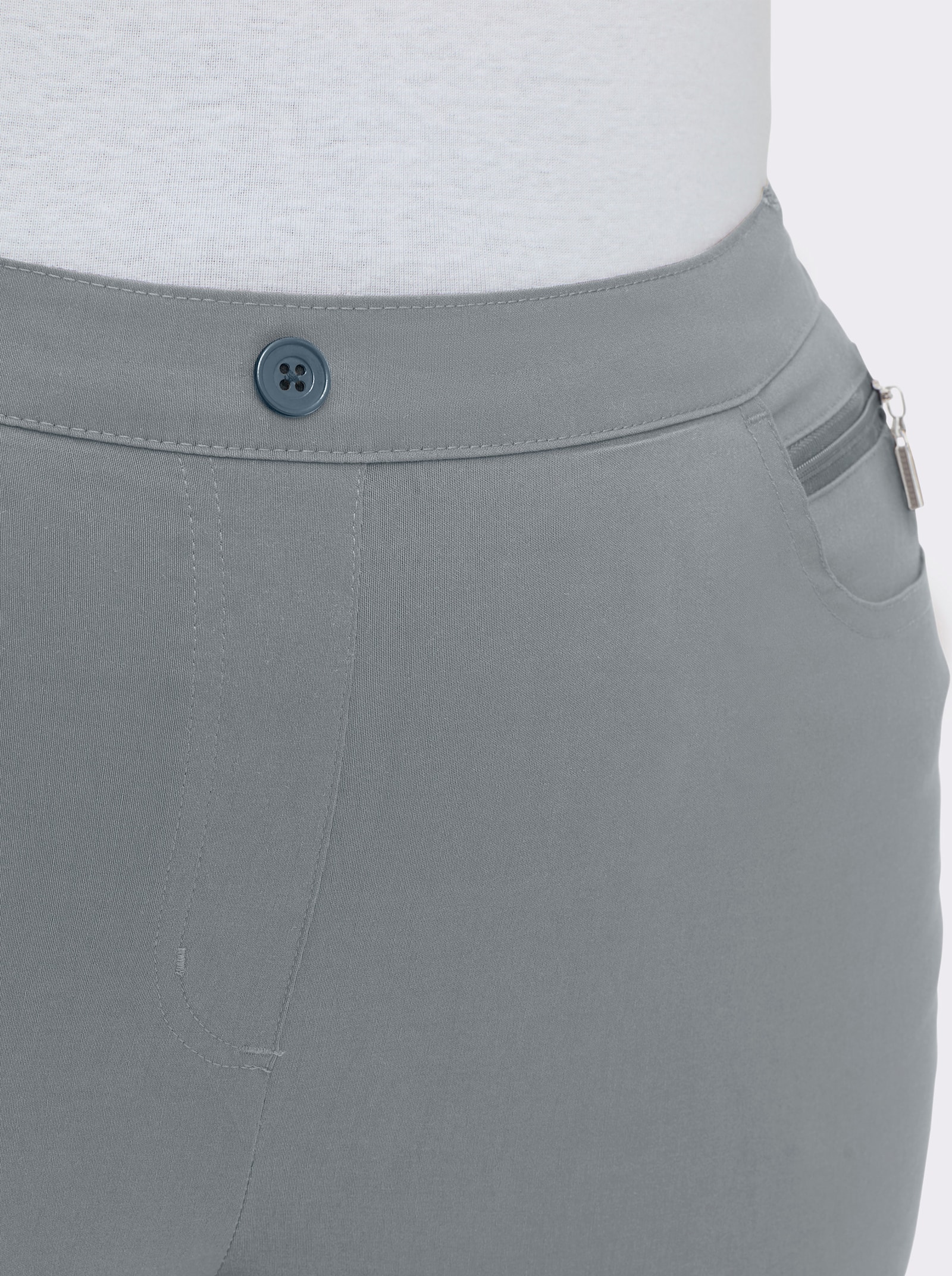 Bengalinhose mit Zierreißverschlüssen - grau