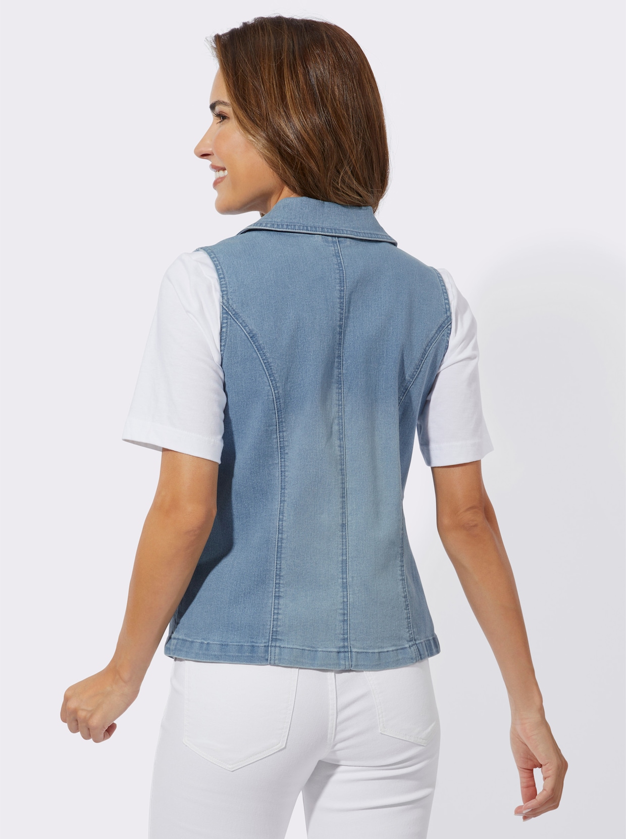 Jeansgilet - blue-bleached