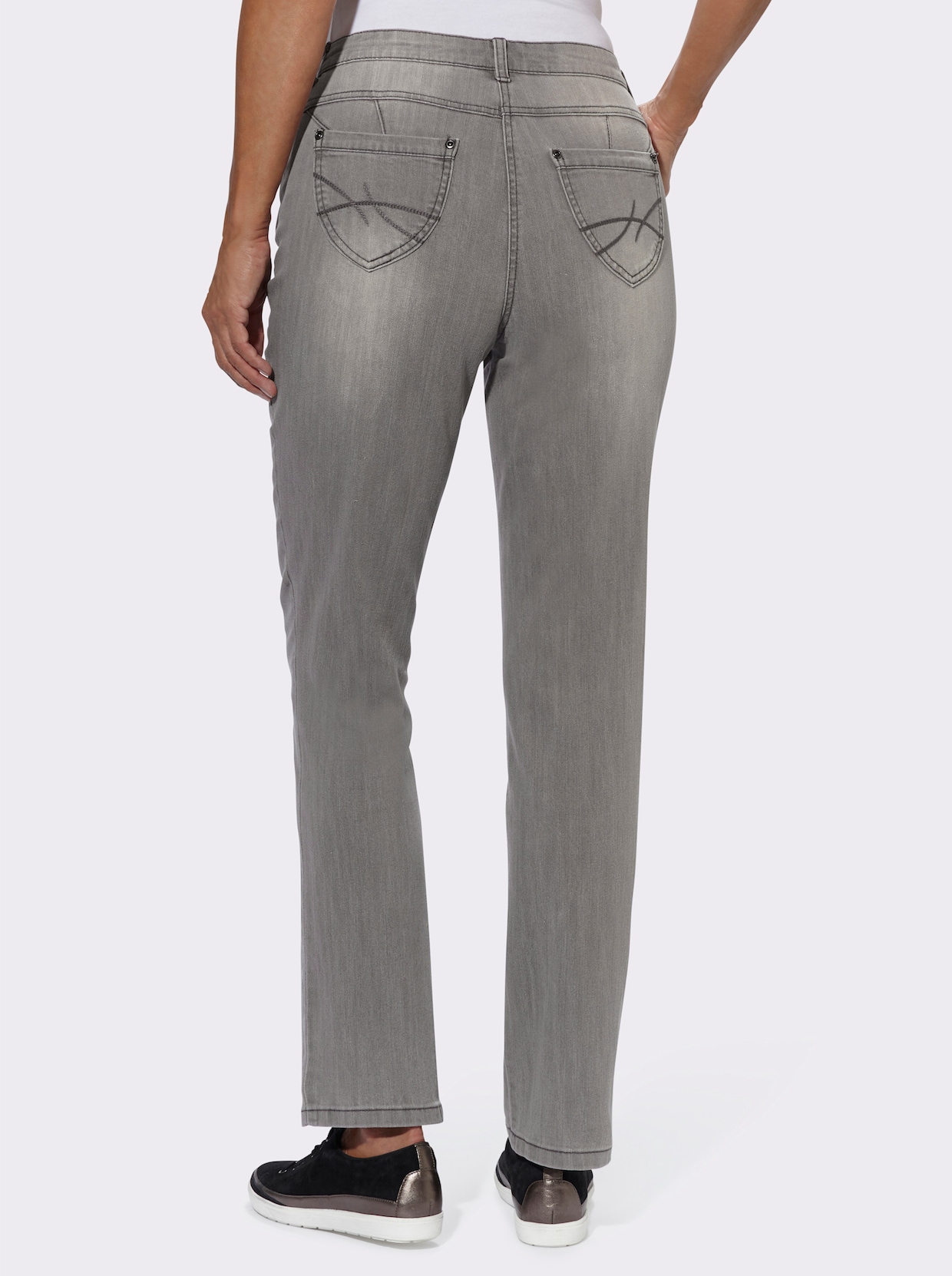 Jean 5 poches - denim gris