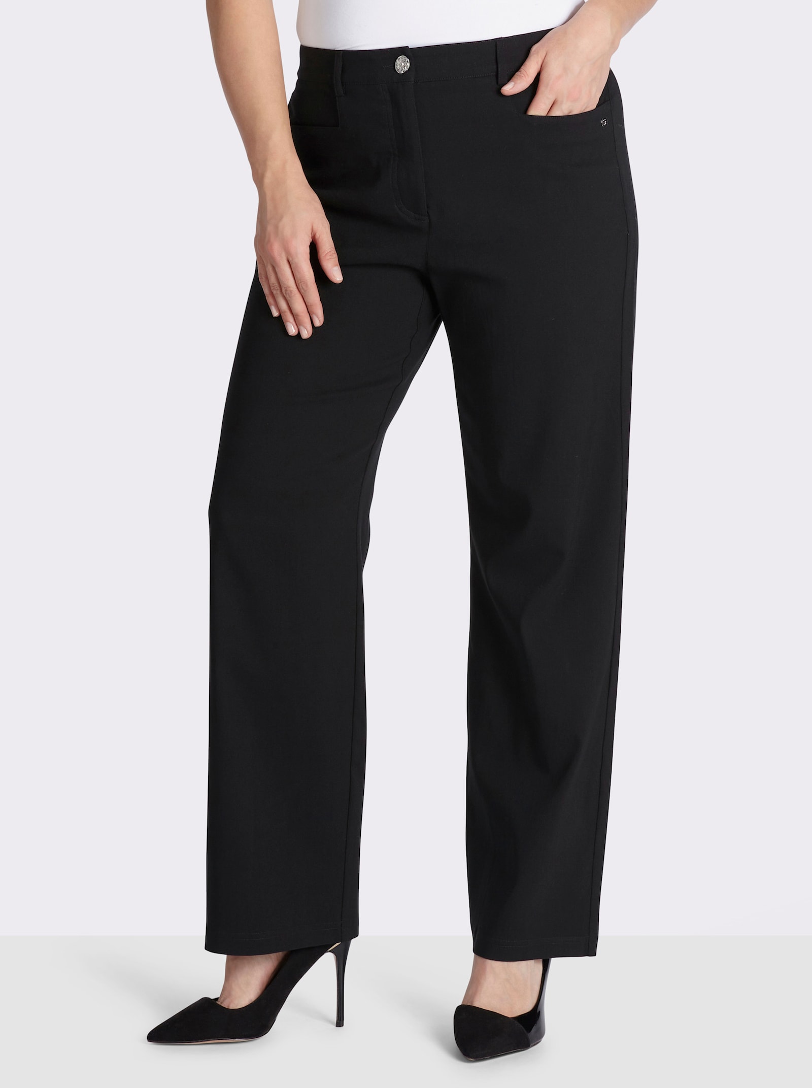 sheego Bengalinhose mit Shaping-Einsatz - schwarz